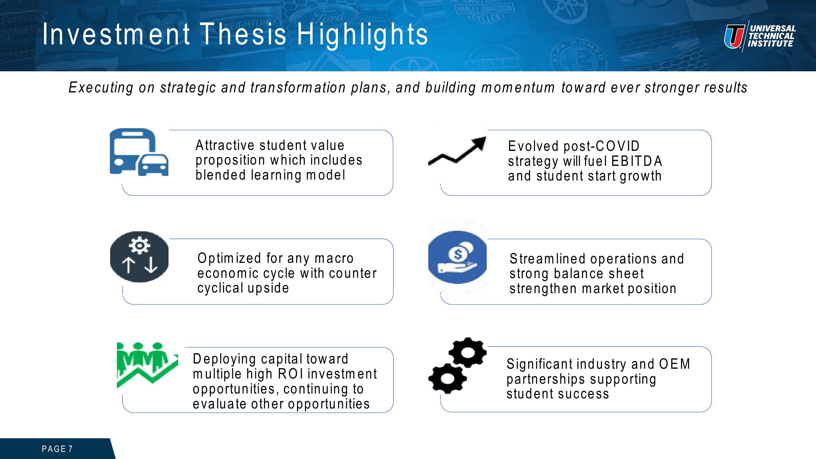 Universal Technical Institute Investor Presentation slide image #7