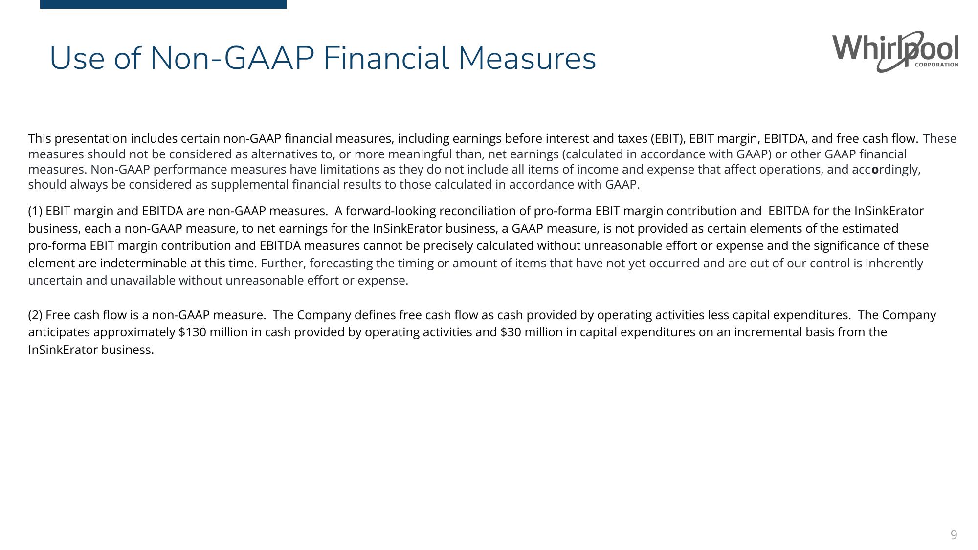 Portfolio Transformation Update: InSinkErator Acquisition slide image #9