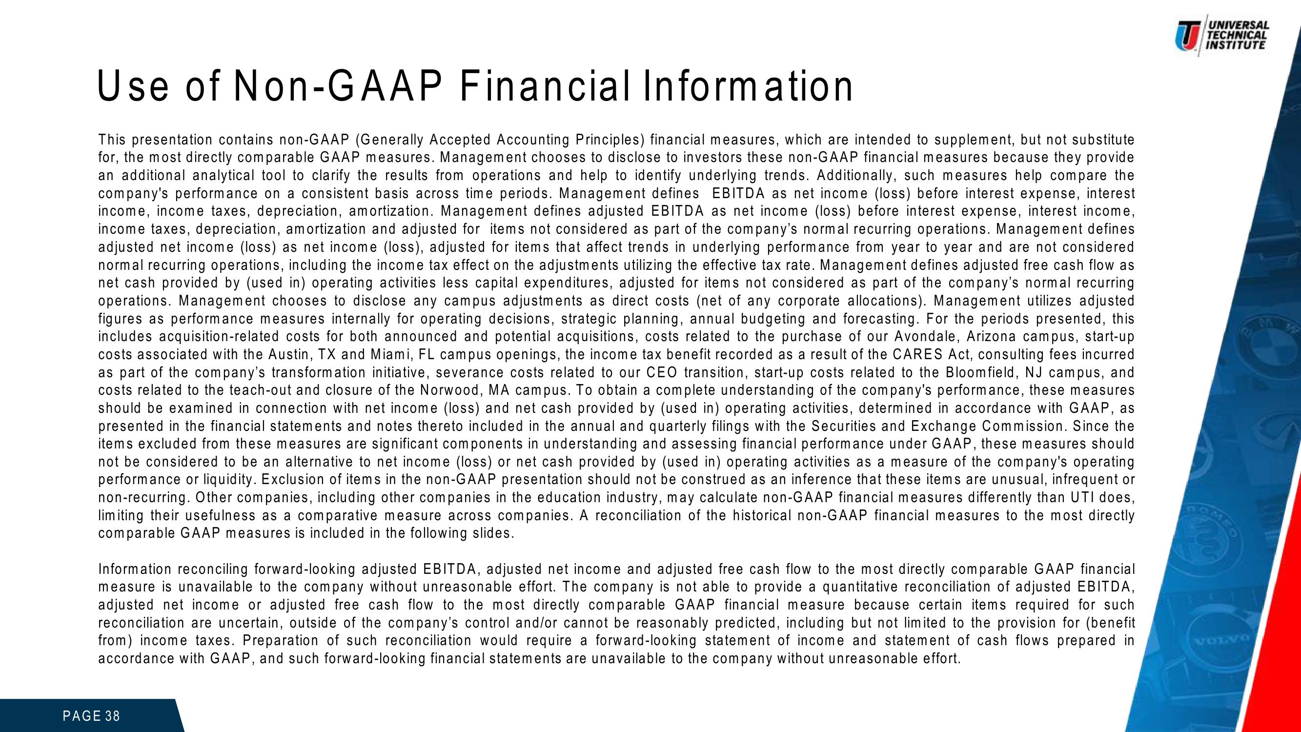 Universal Technical Institute Investor Presentation slide image #38