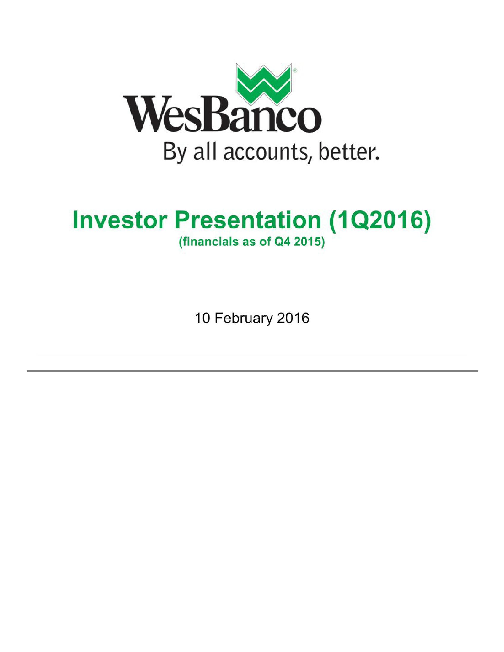 Investor Presentation (1Q2016) image