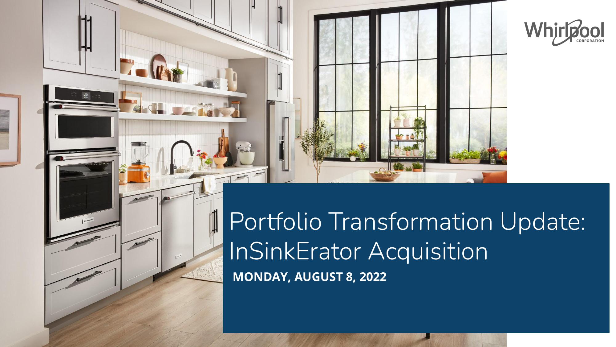 Portfolio Transformation Update: InSinkErator Acquisition image