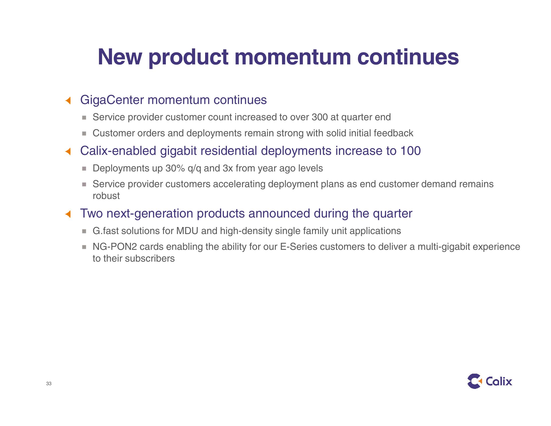 Calix Investor Presentation slide image #33