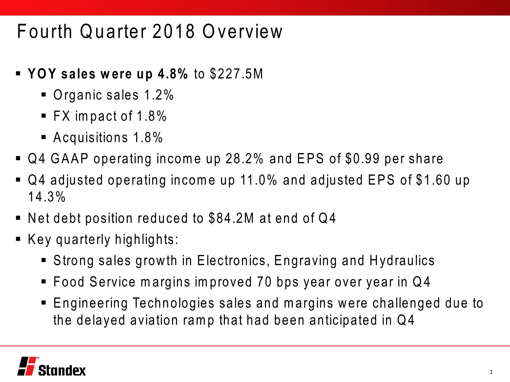 Fourth Quarter Fiscal 2018 Conference Call slide image #3