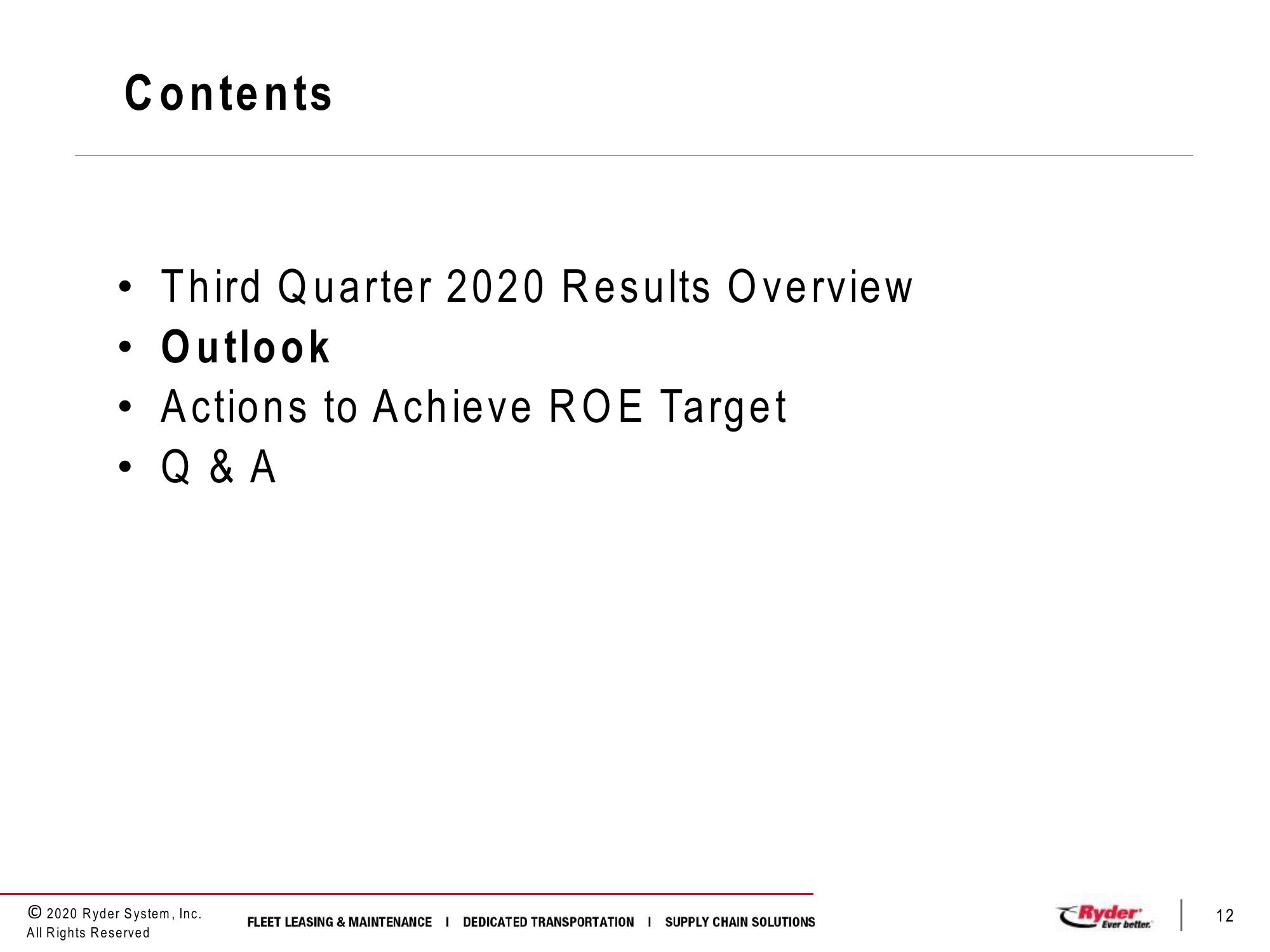 Third Quarter 2020 Earnings Conference Call slide image #12