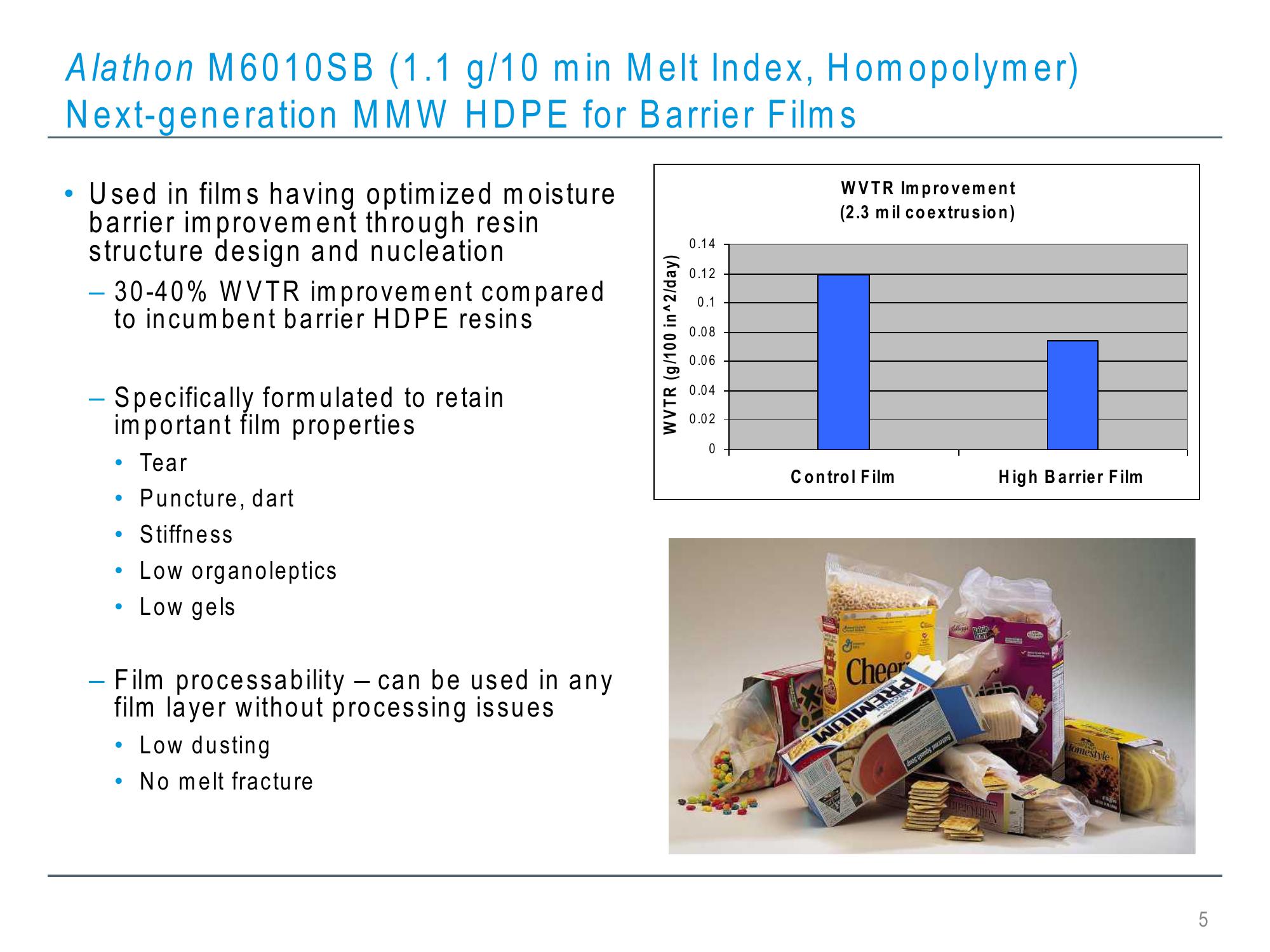 Hdpe Barrier Laminating Films for Use in Flexible Packaging Structures slide image #5