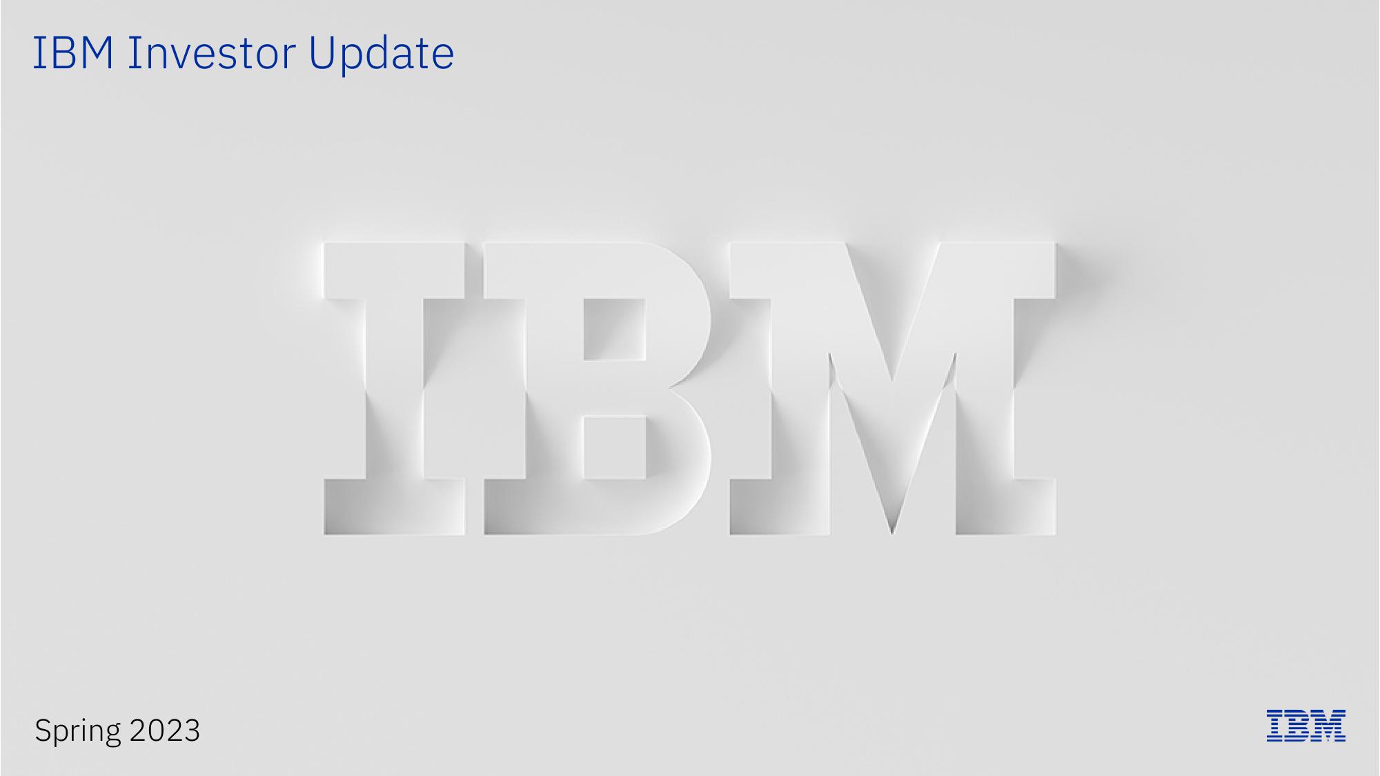 IBM Investor Update image