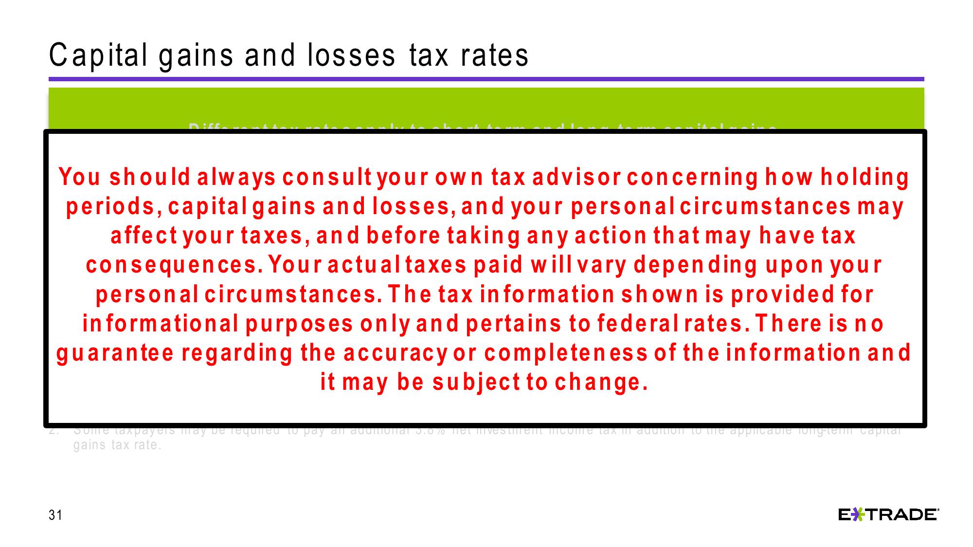 Understanding Capital Gains and Losses for Stock Plan Transactions slide image #31