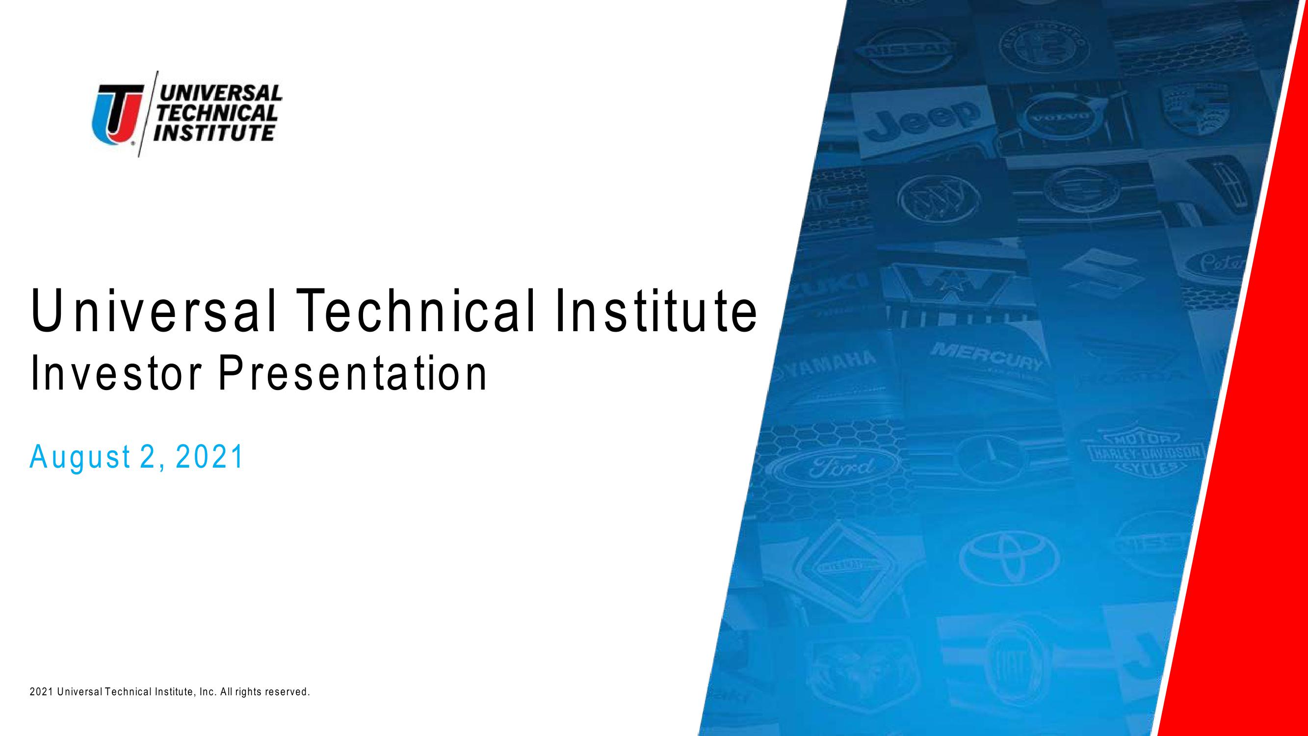 Universal Technical Institute Investor Presentation image