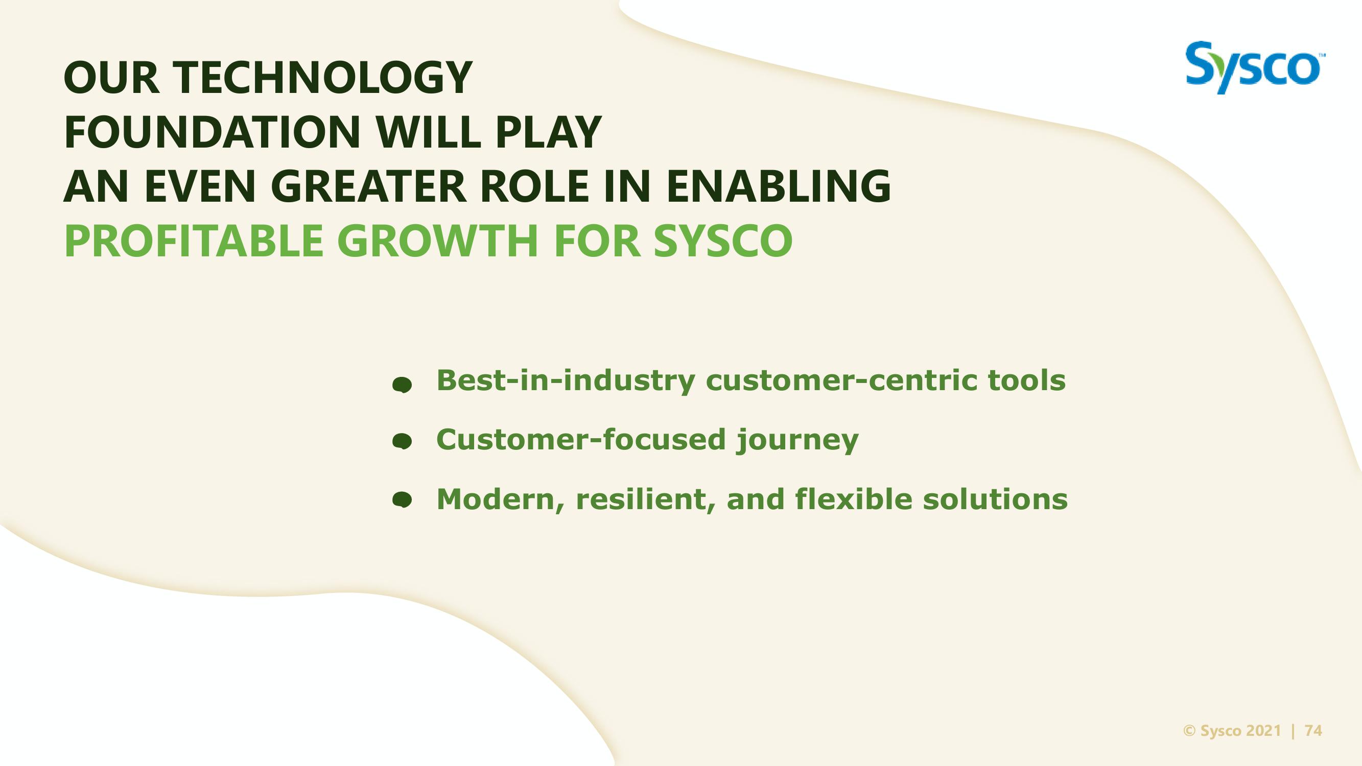 Sysco Investor Day slide image #74