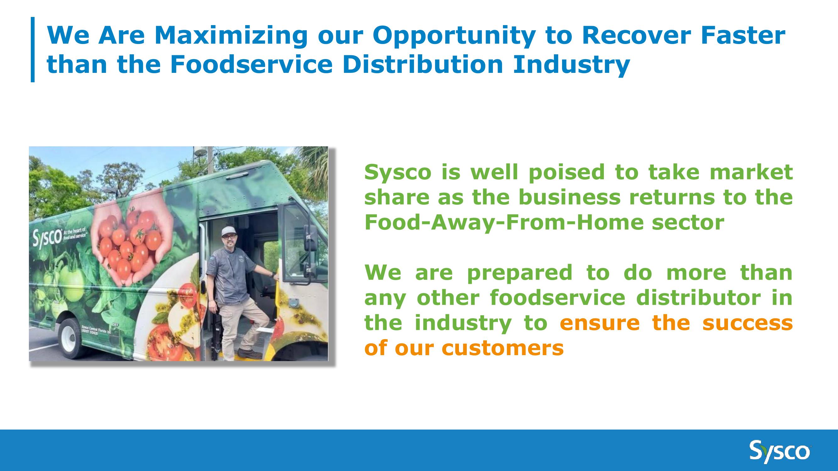 Sysco 3Q FY21 Earnings Results slide image #8