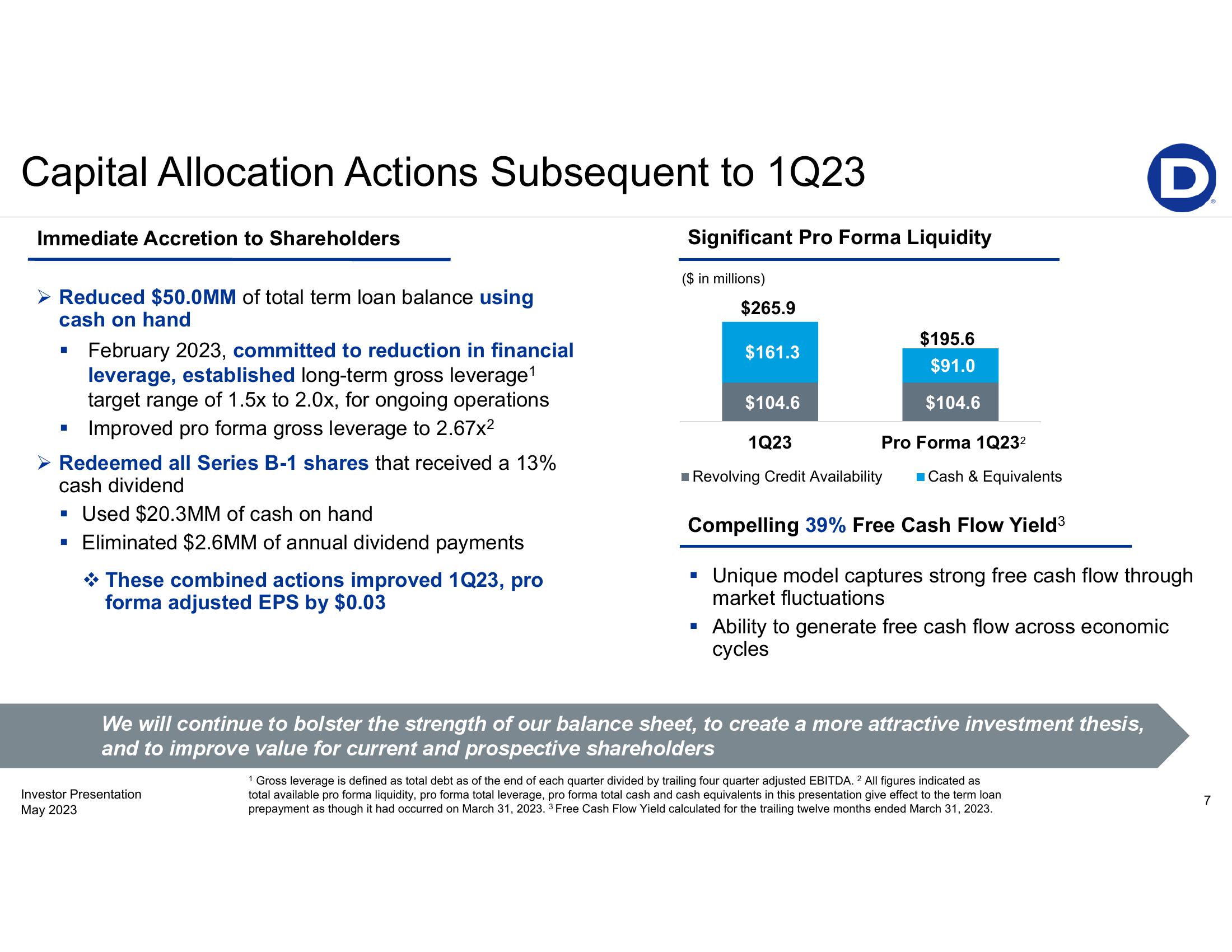 First-Quarter 2023 Earnings Presentation slide image #7