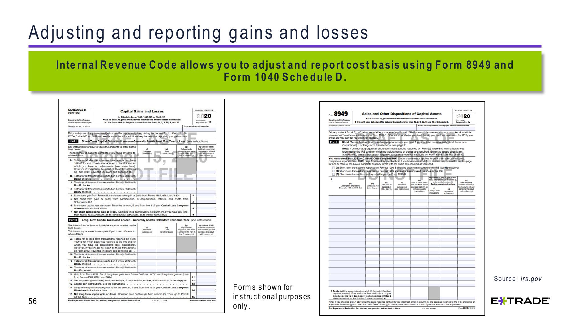 Understanding Capital Gains and Losses for Stock Plan Transactions slide image #56