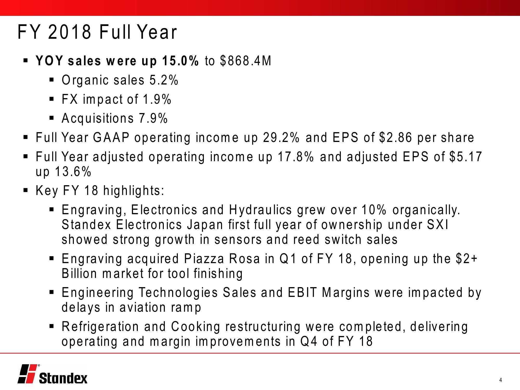 Fourth Quarter Fiscal 2018 Conference Call slide image #4