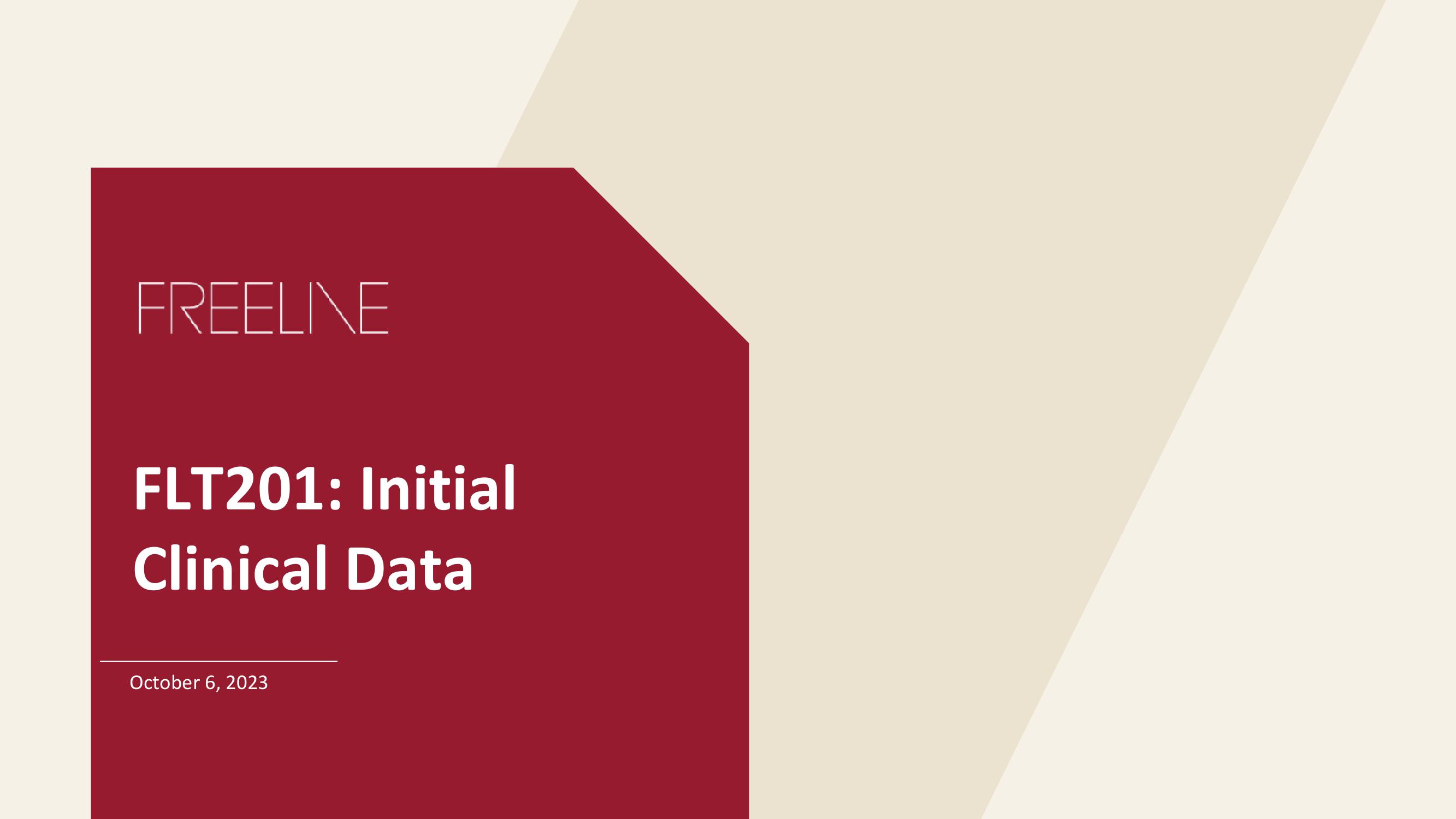 FLT201: Initial Clinical Data image