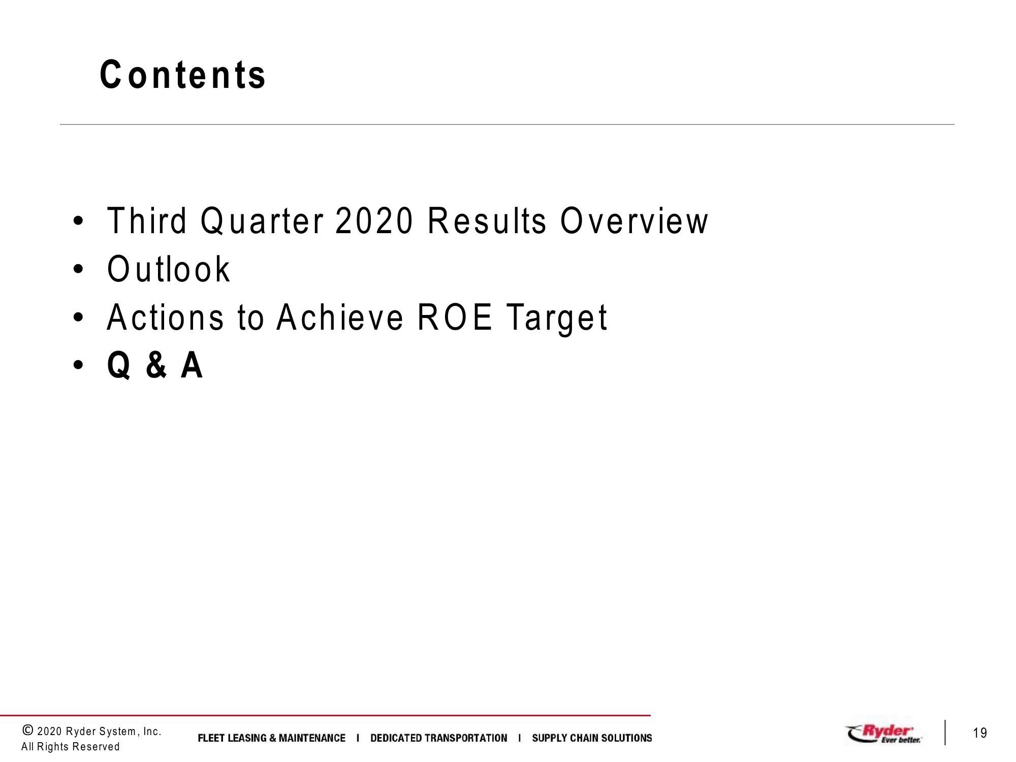 Third Quarter 2020 Earnings Conference Call slide image #19