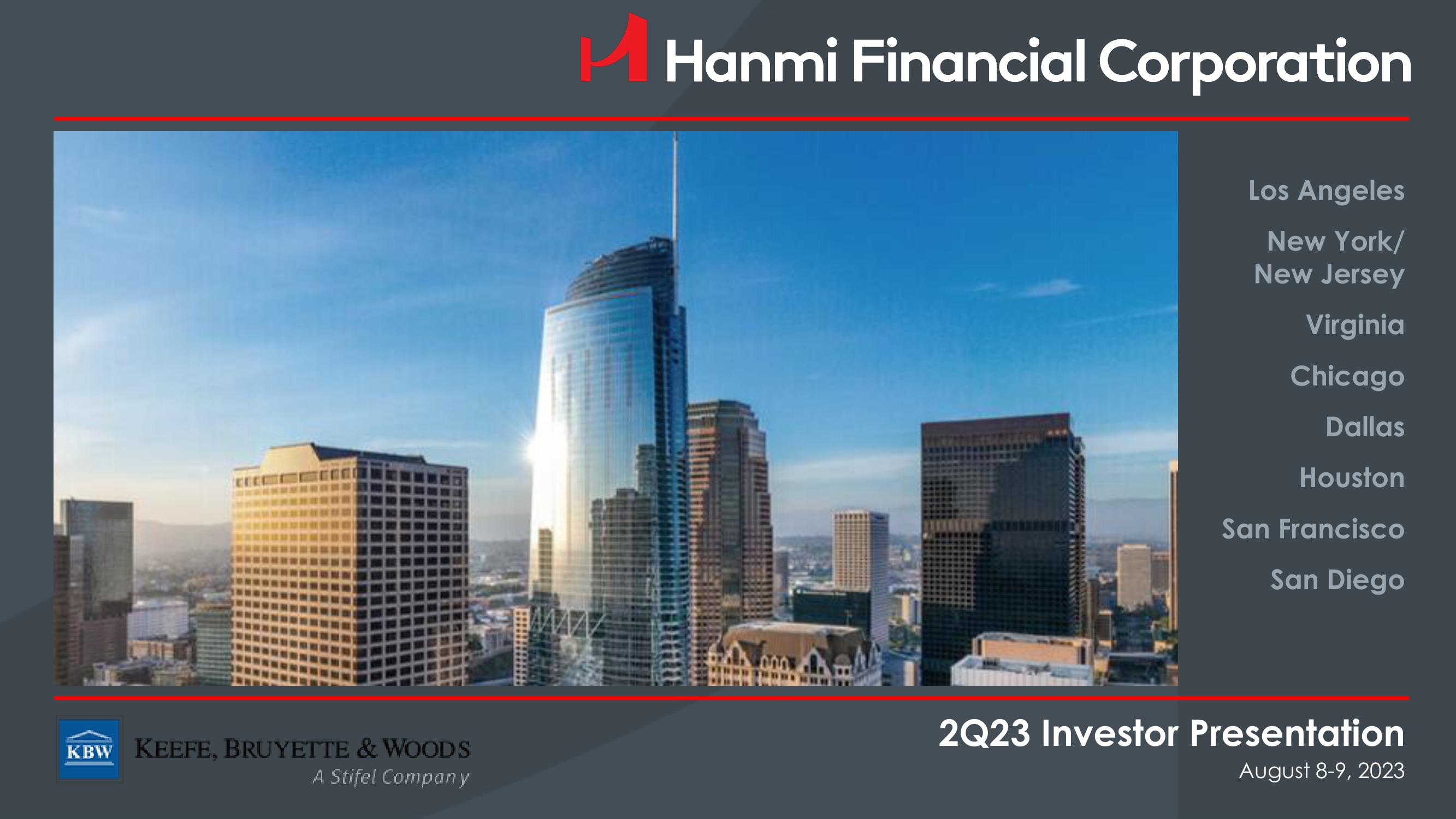 Hanmi Financial Results Presentation Deck image