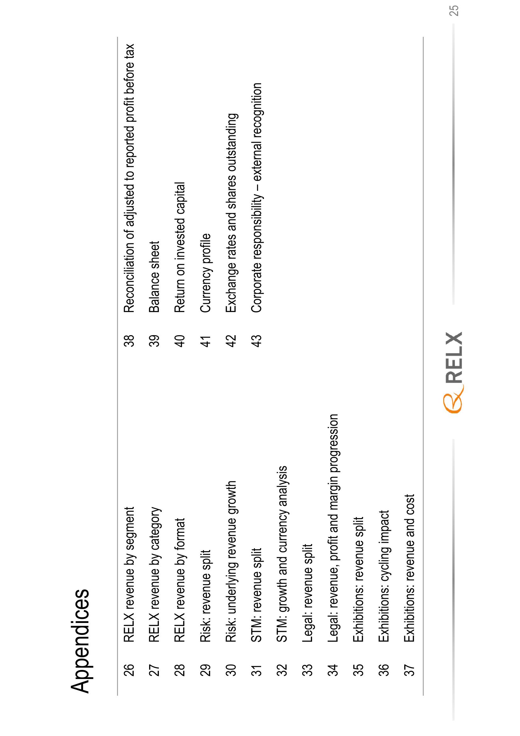 RELX Results Presentation Deck slide image #25