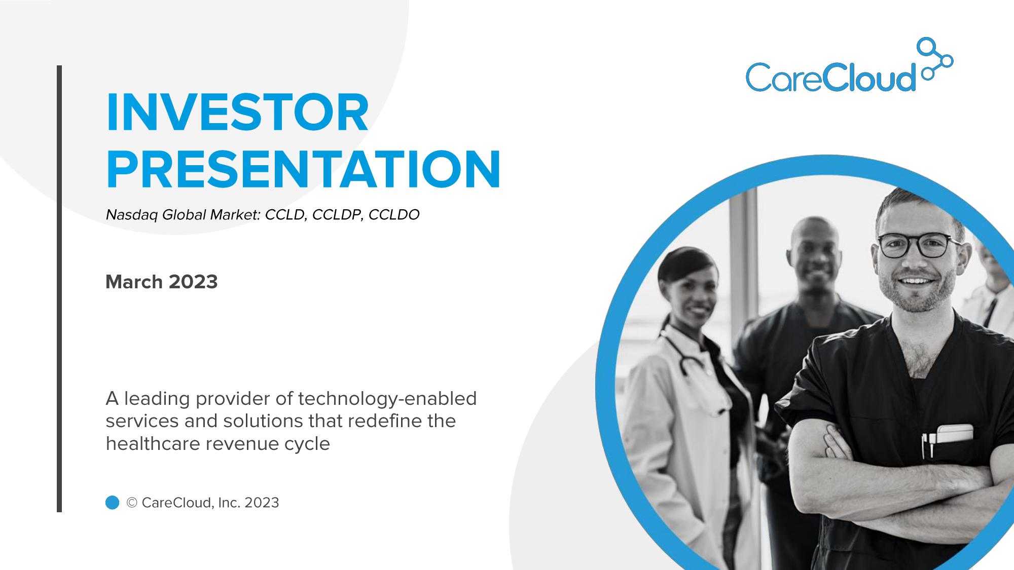 CareCloud Investor Presentation Deck image