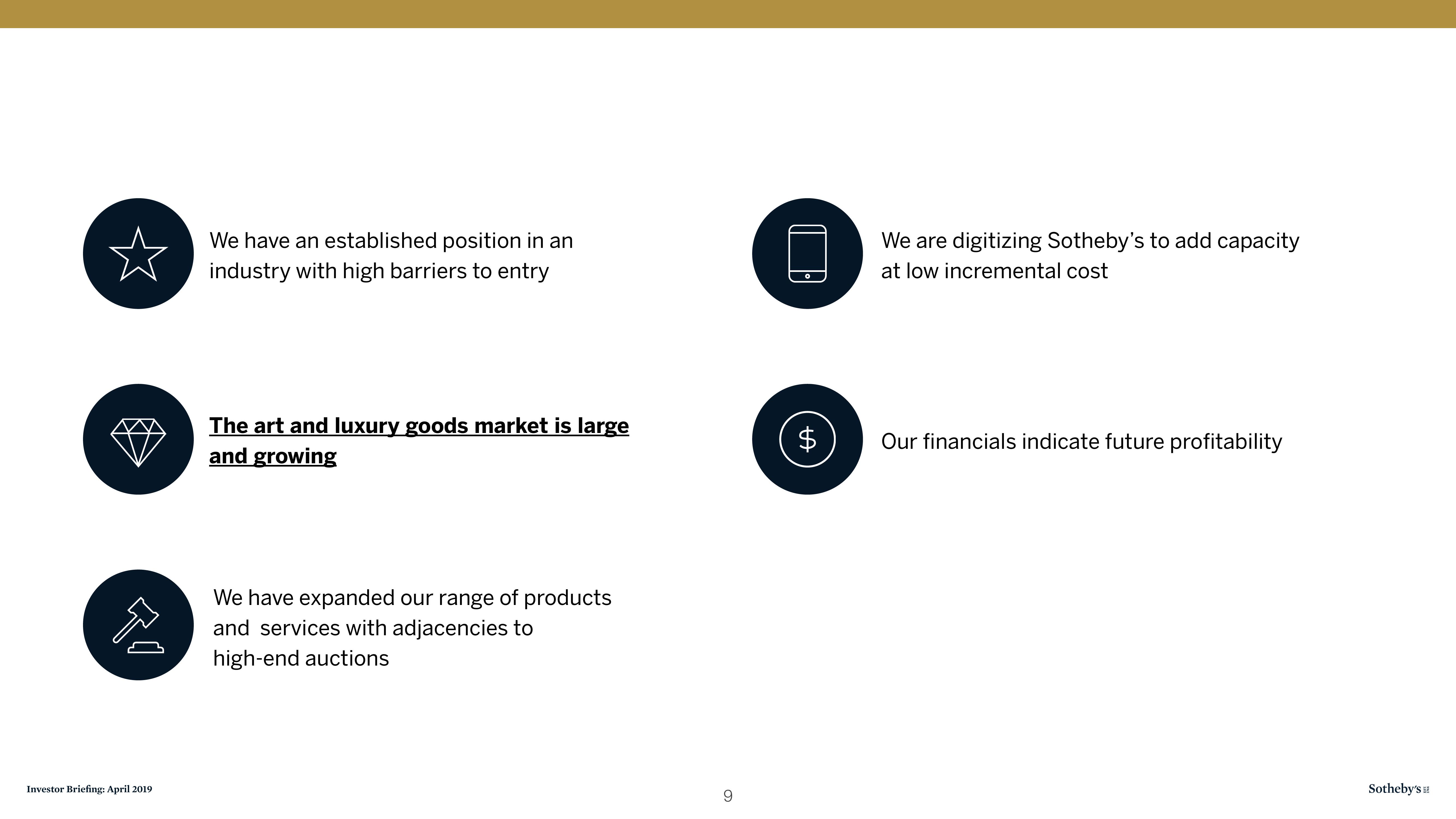 Sotheby's Investor Presentation Deck slide image #9