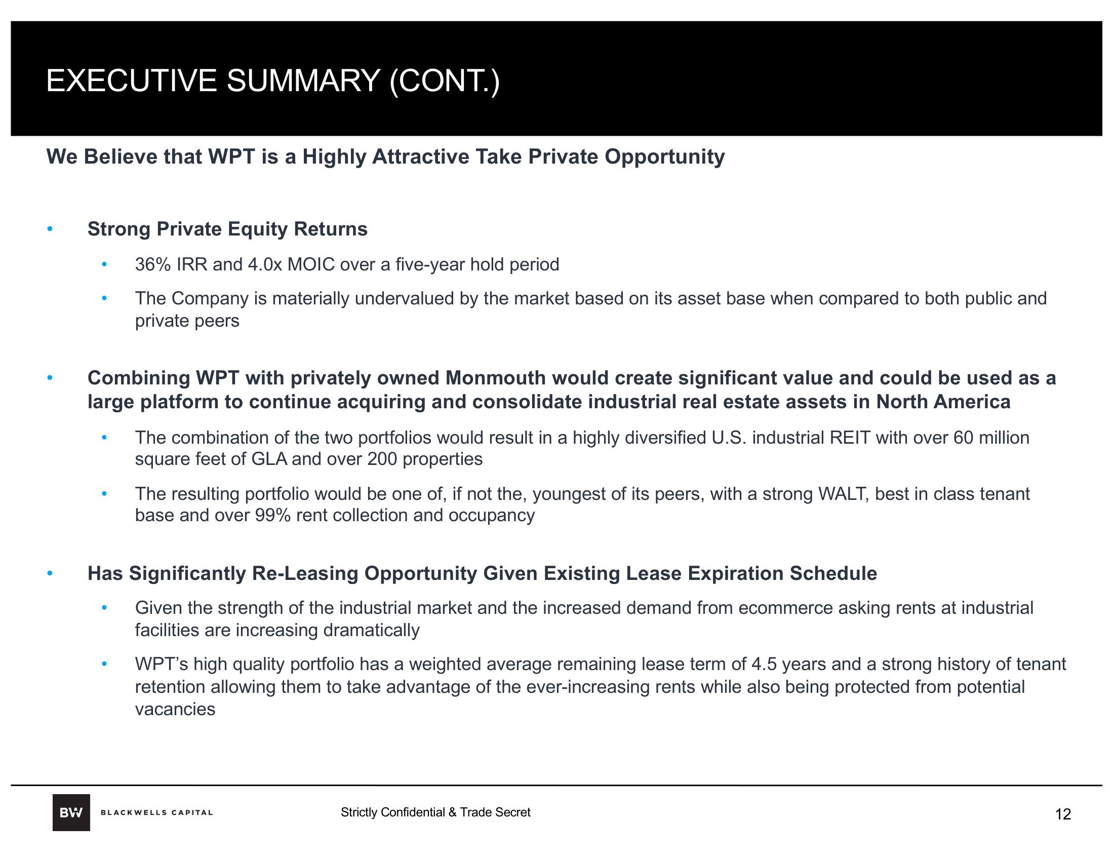 Blackwells Capital Activist Presentation Deck slide image #12