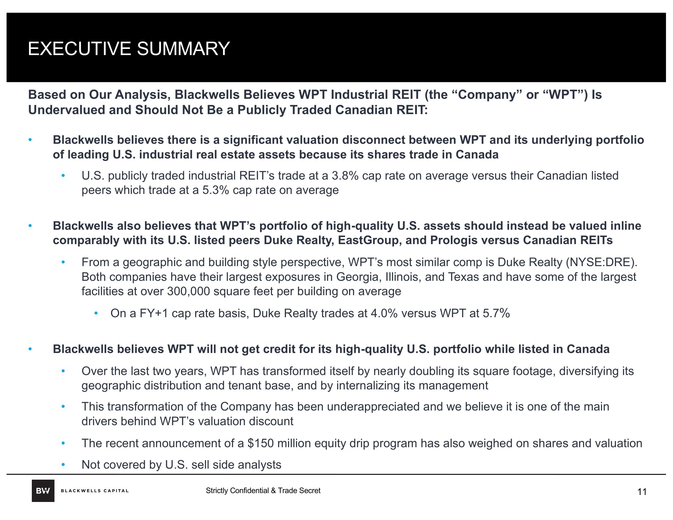 Blackwells Capital Activist Presentation Deck slide image #11