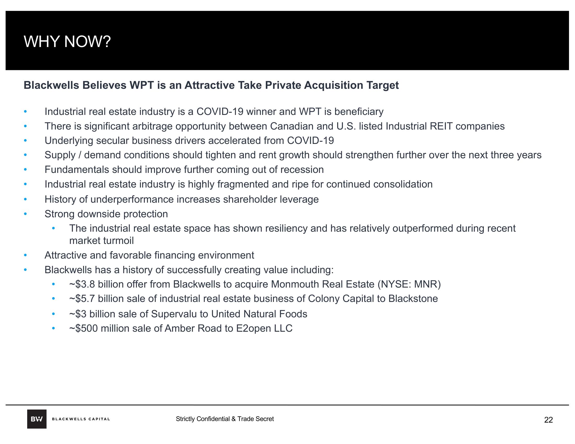 Blackwells Capital Activist Presentation Deck slide image #22