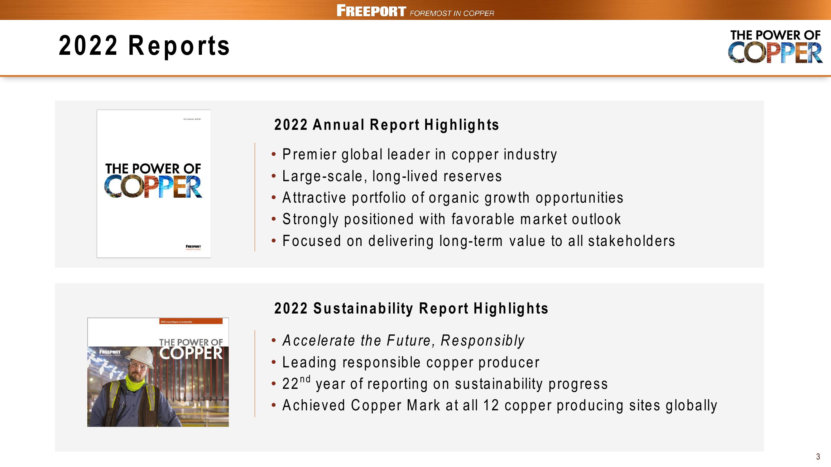 FCX Conference Call 1st Quarter 2023 Results slide image #3