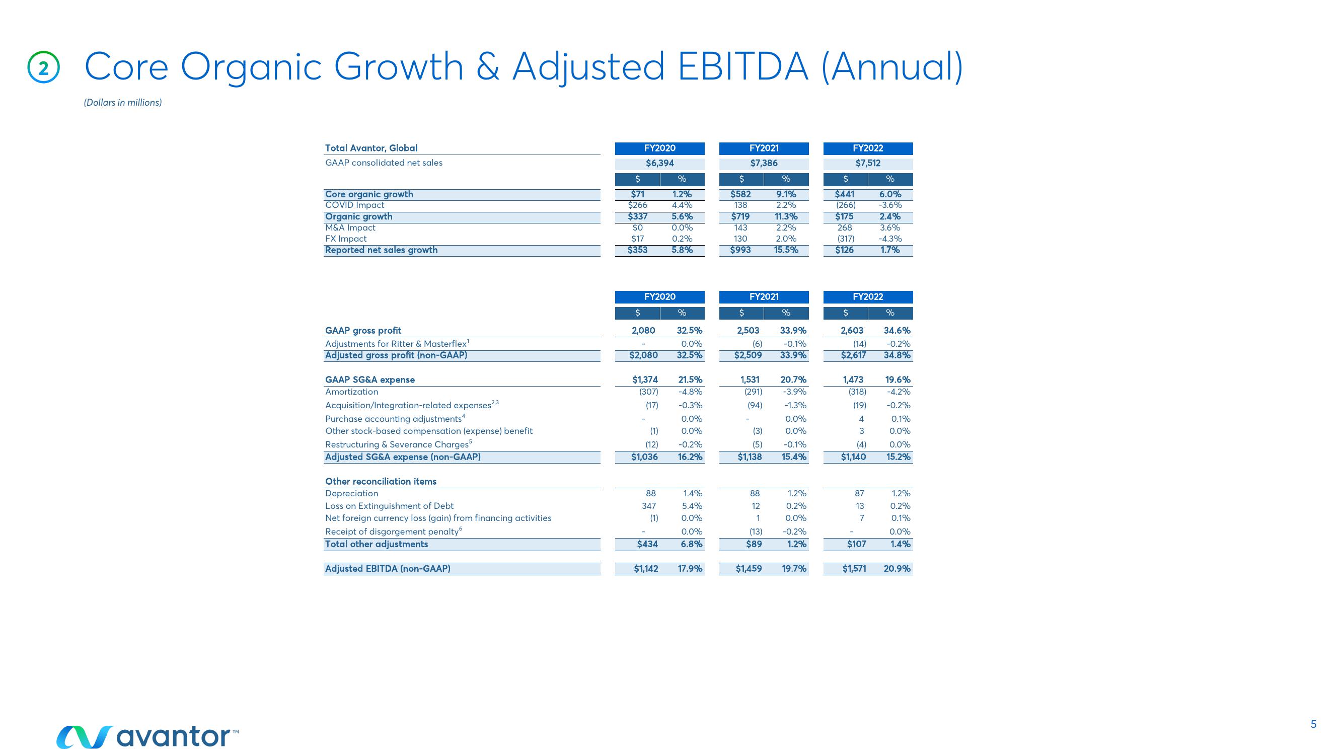 Avantor Results Presentation Deck slide image #5