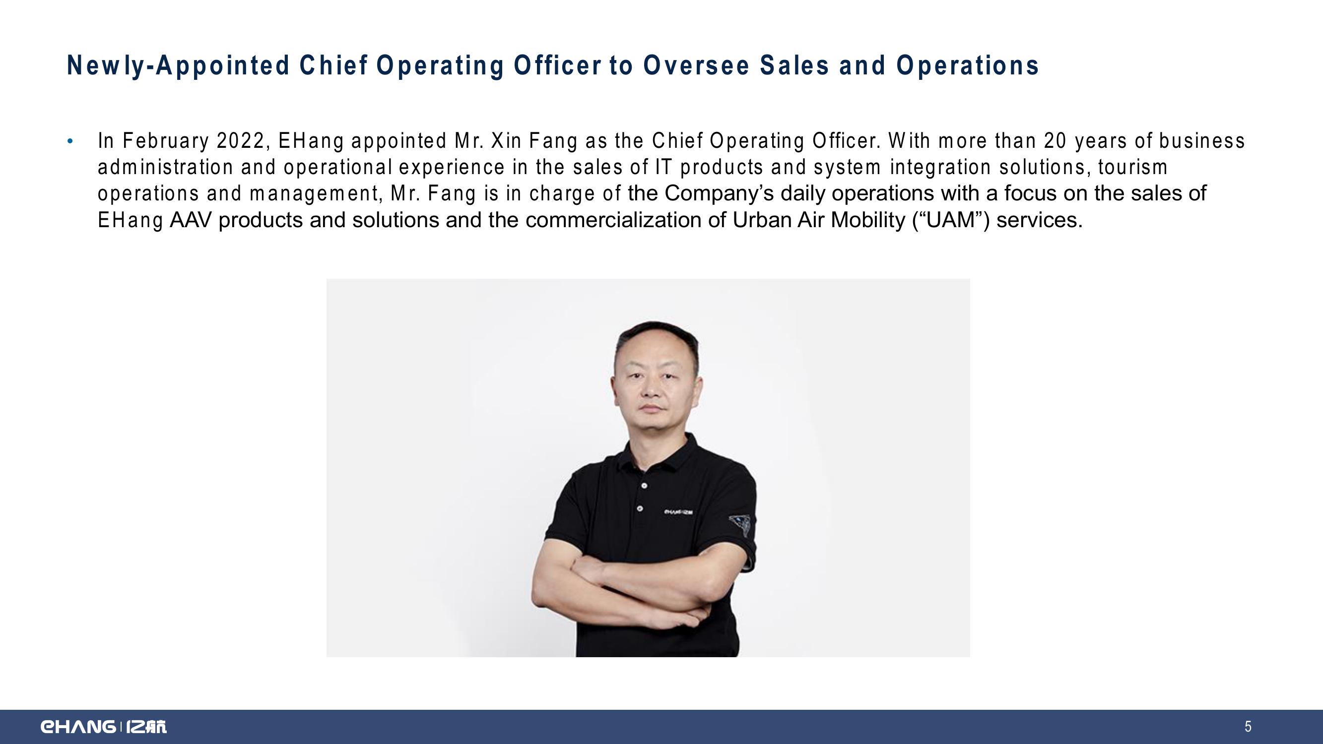 EHang Holdings Limited Q1 2022 Earnings Highlights slide image #5