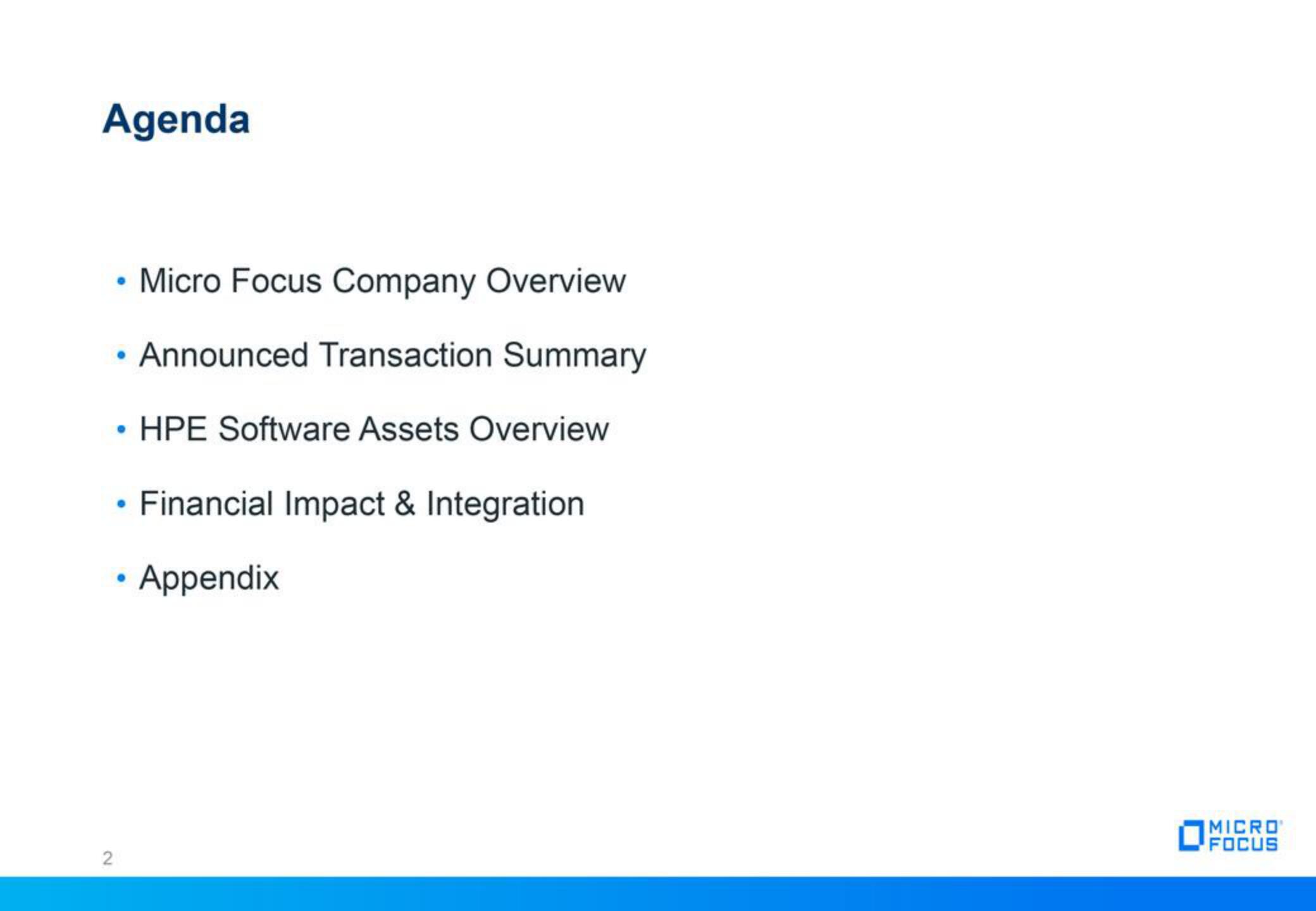 Micro Focus Fixed Income Presentation Deck slide image #2