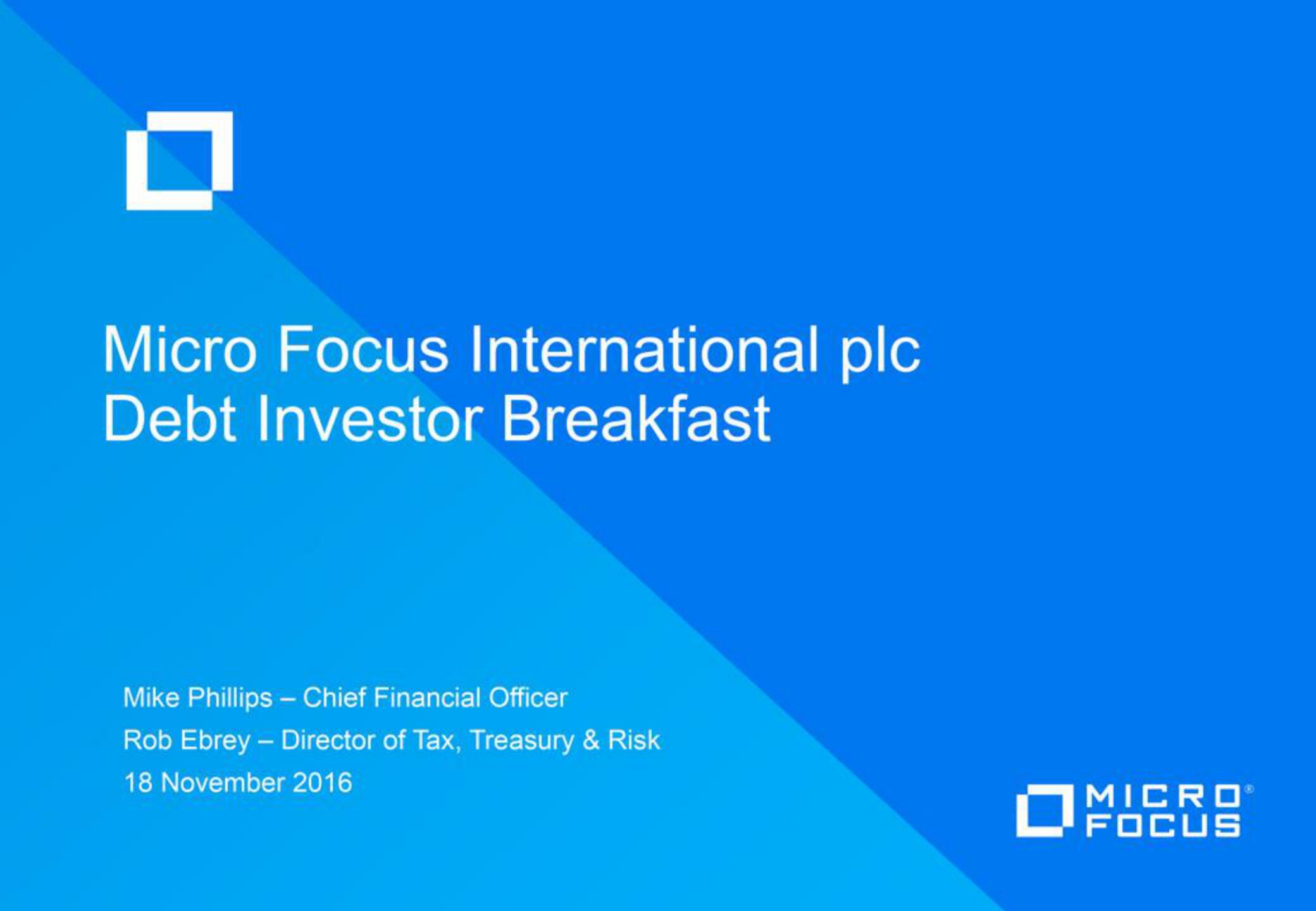 Micro Focus Fixed Income Presentation Deck image