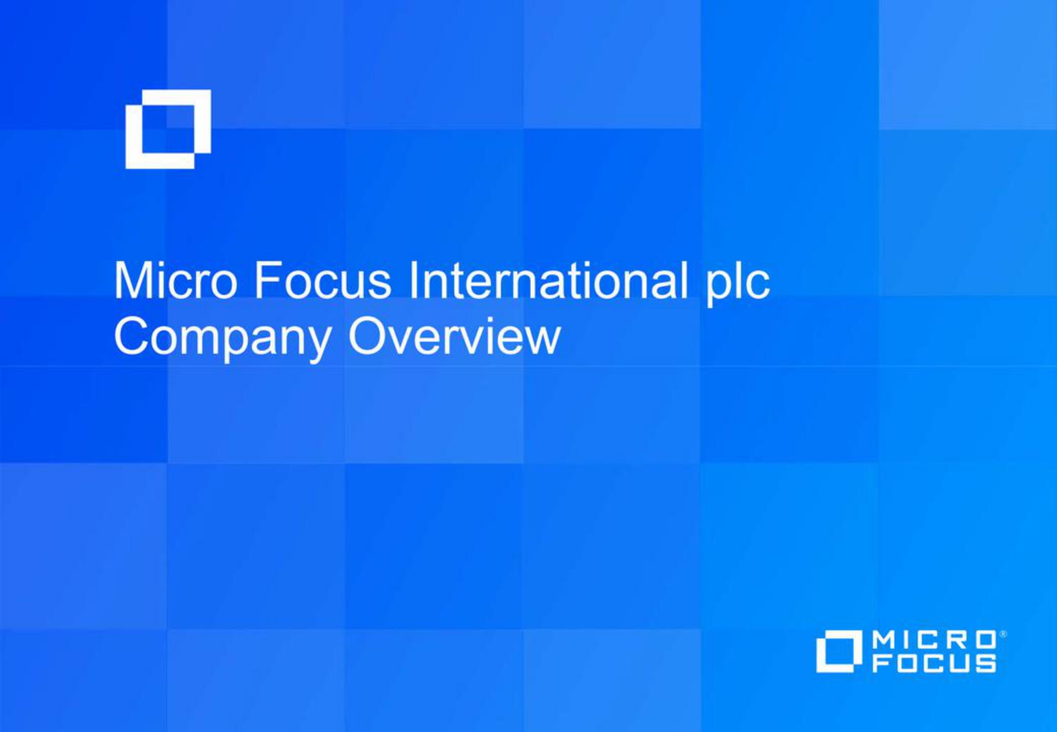 Micro Focus Fixed Income Presentation Deck slide image #3