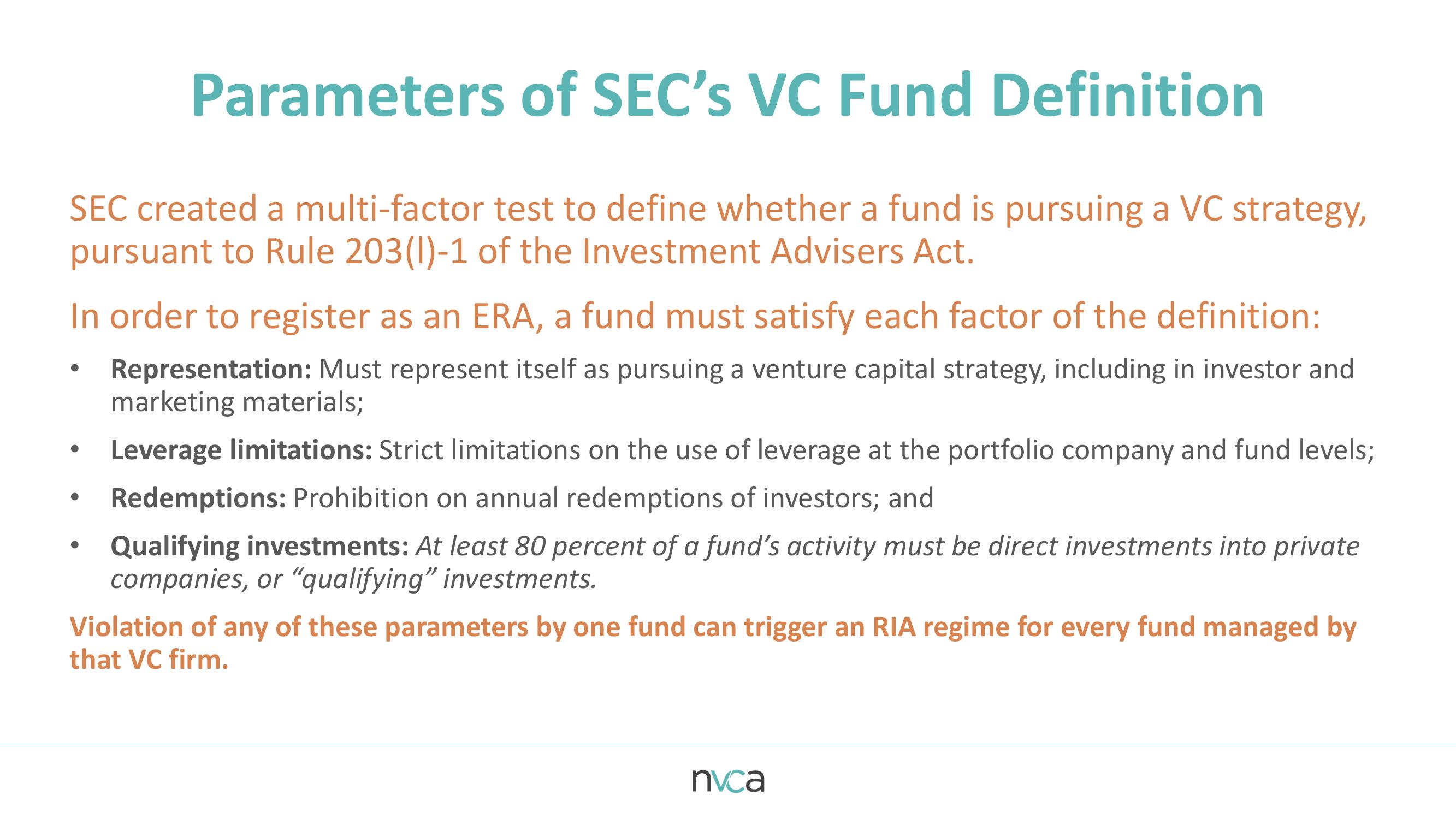 Modernizing the SEC’s Definition of Venture Capital Fund slide image #7