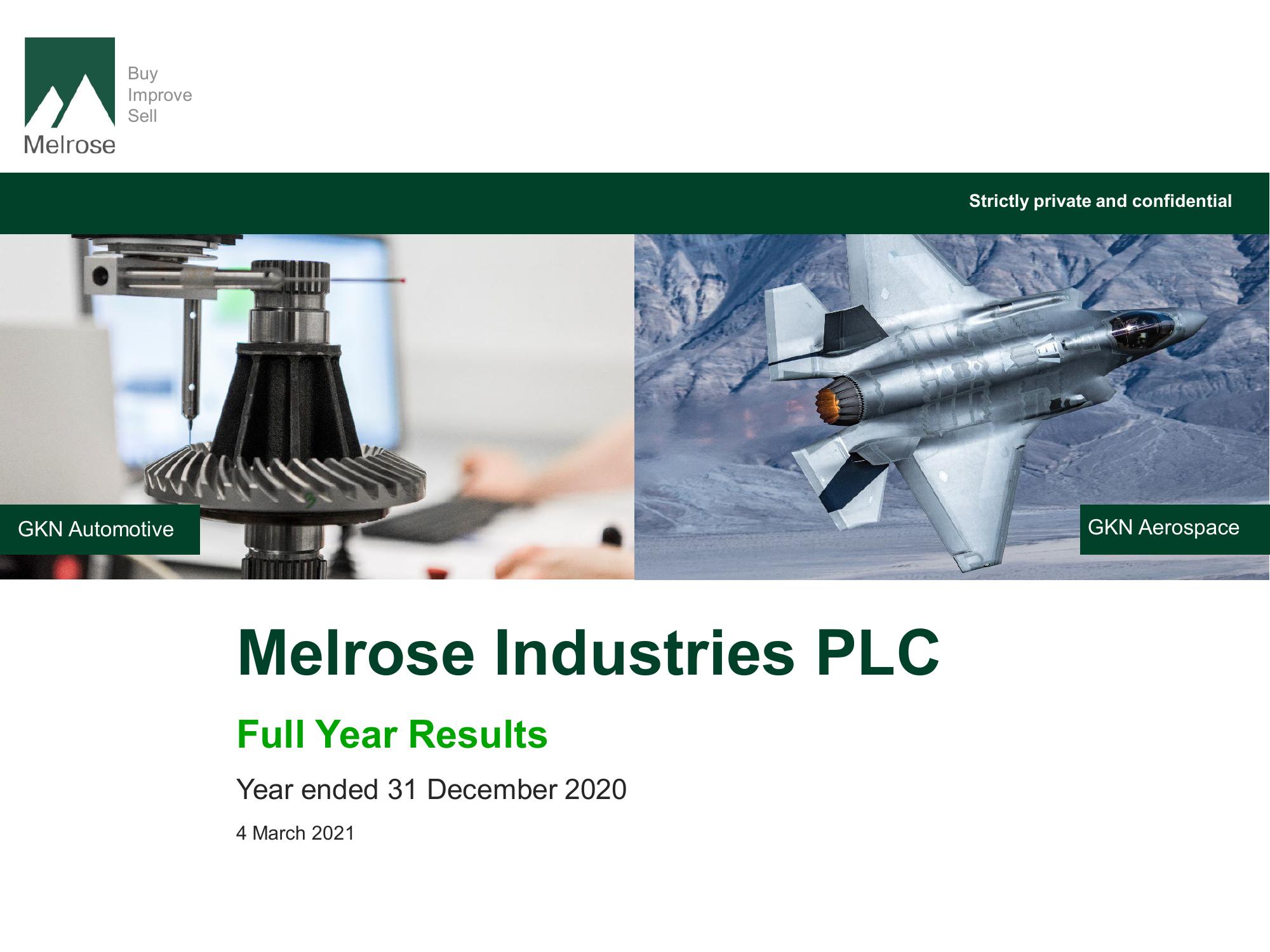 Melrose Results Presentation Deck image