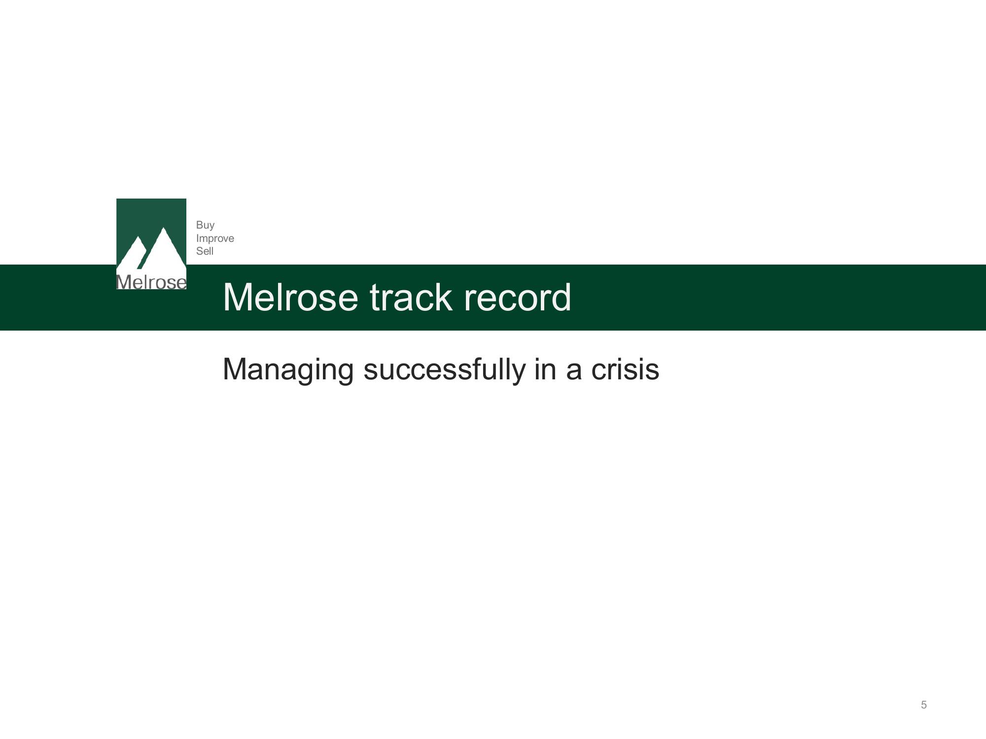 Melrose Results Presentation Deck slide image #6