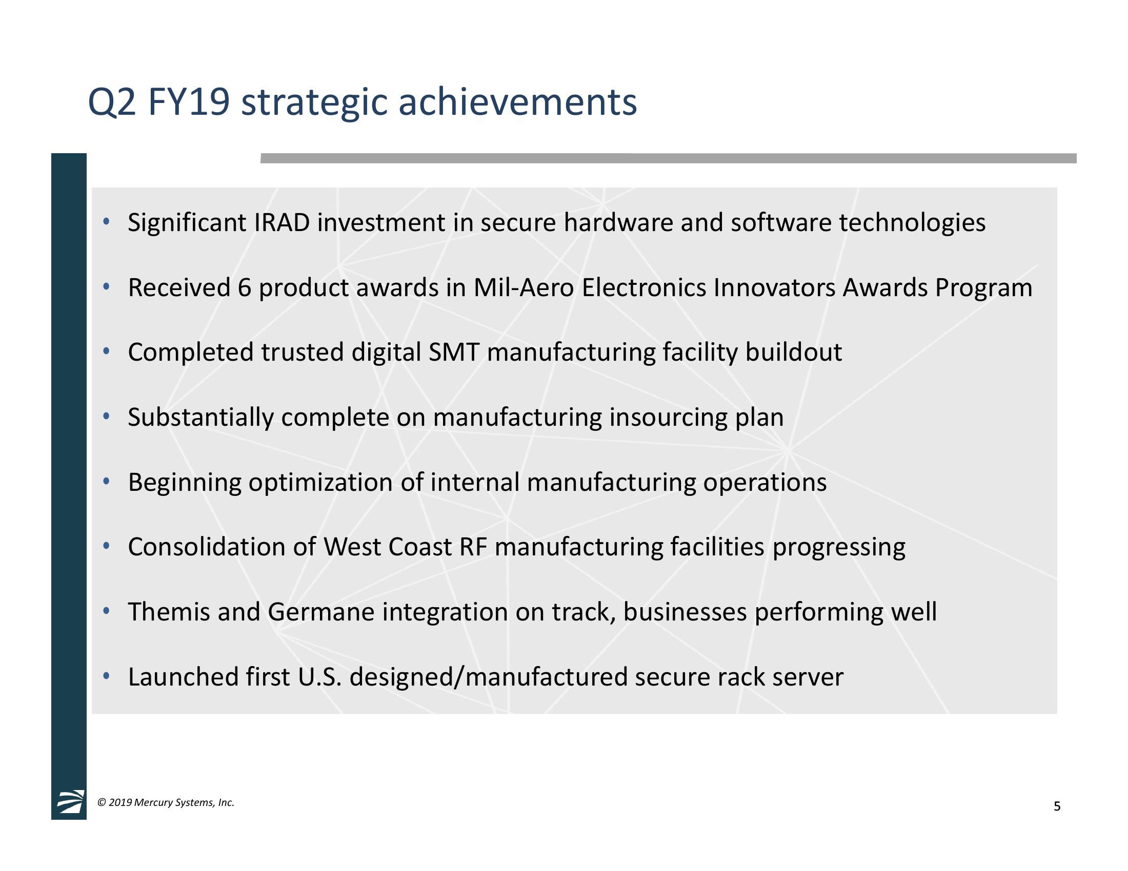 2nd Quarter Fiscal Year 2019 Financial Results & GECO Avionics, LLC Acquisition Overview slide image #5