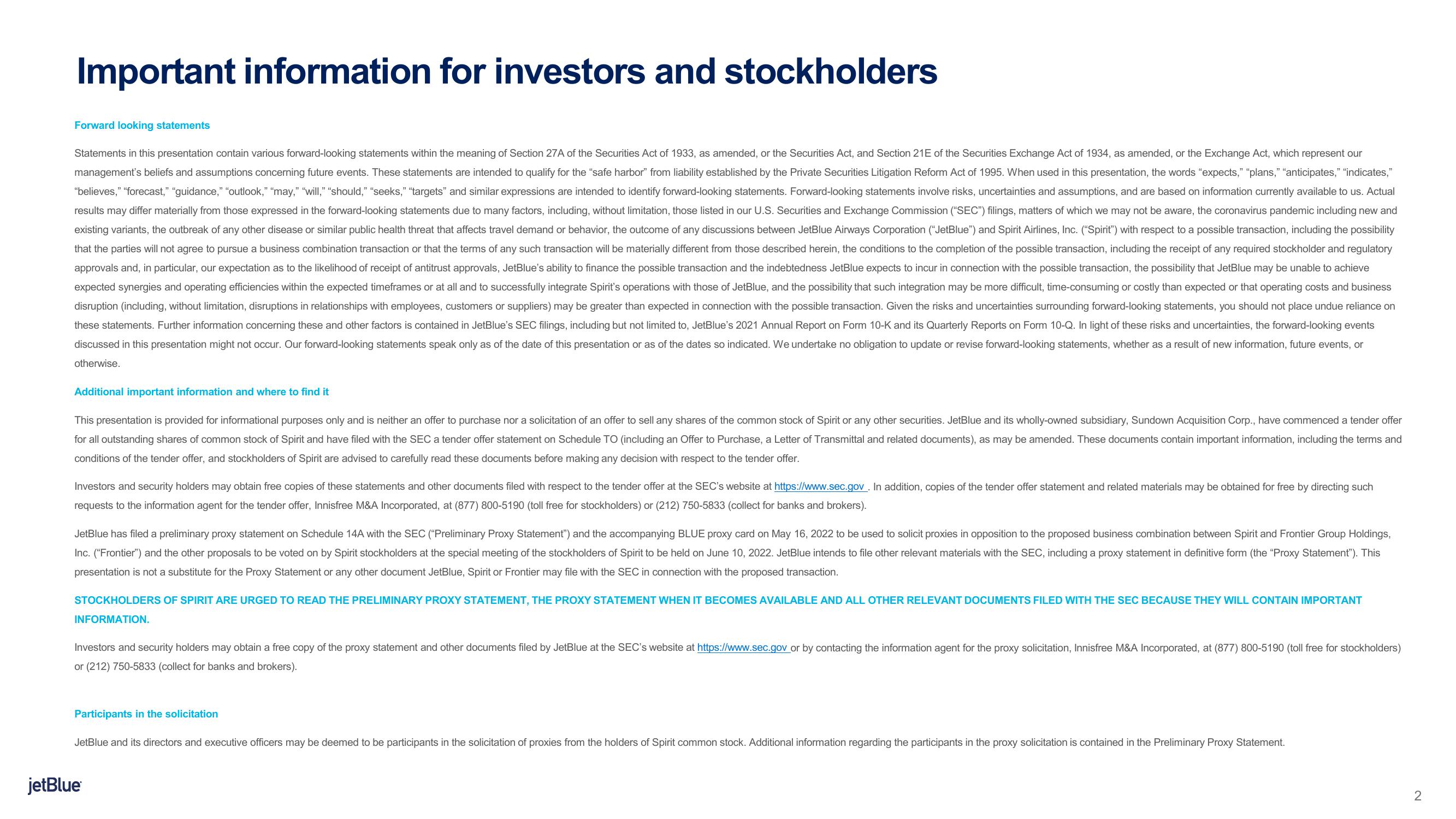 JetBlue Offer to Buy Spirit Airlines slide image #2