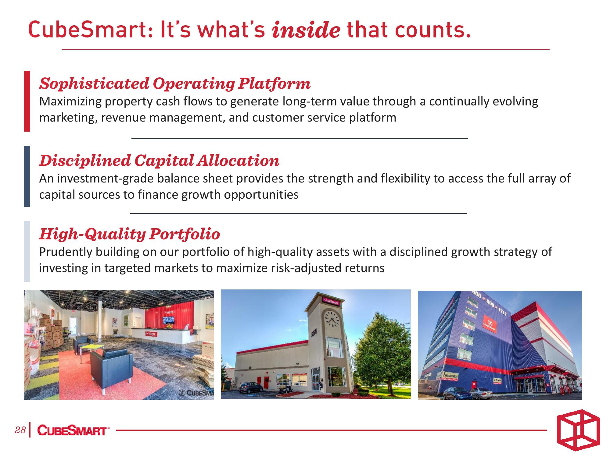 CubeSmart Investor Presentation Deck slide image #28