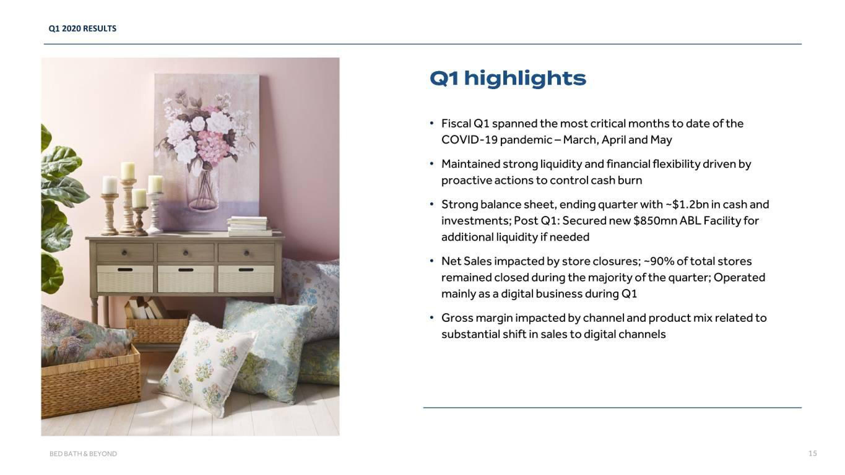 Bed Bath & Beyond Results Presentation Deck slide image #15