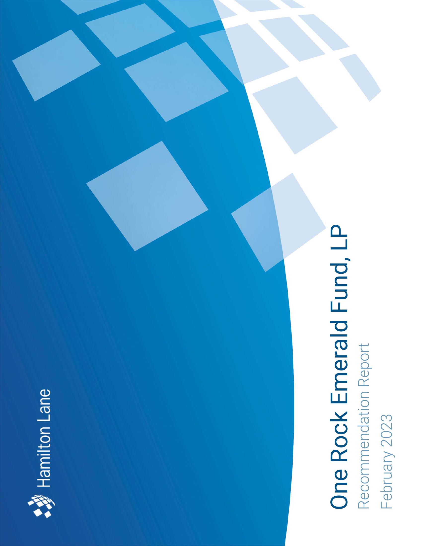 One Rock Emerald Fund, LP Recommendation Report image