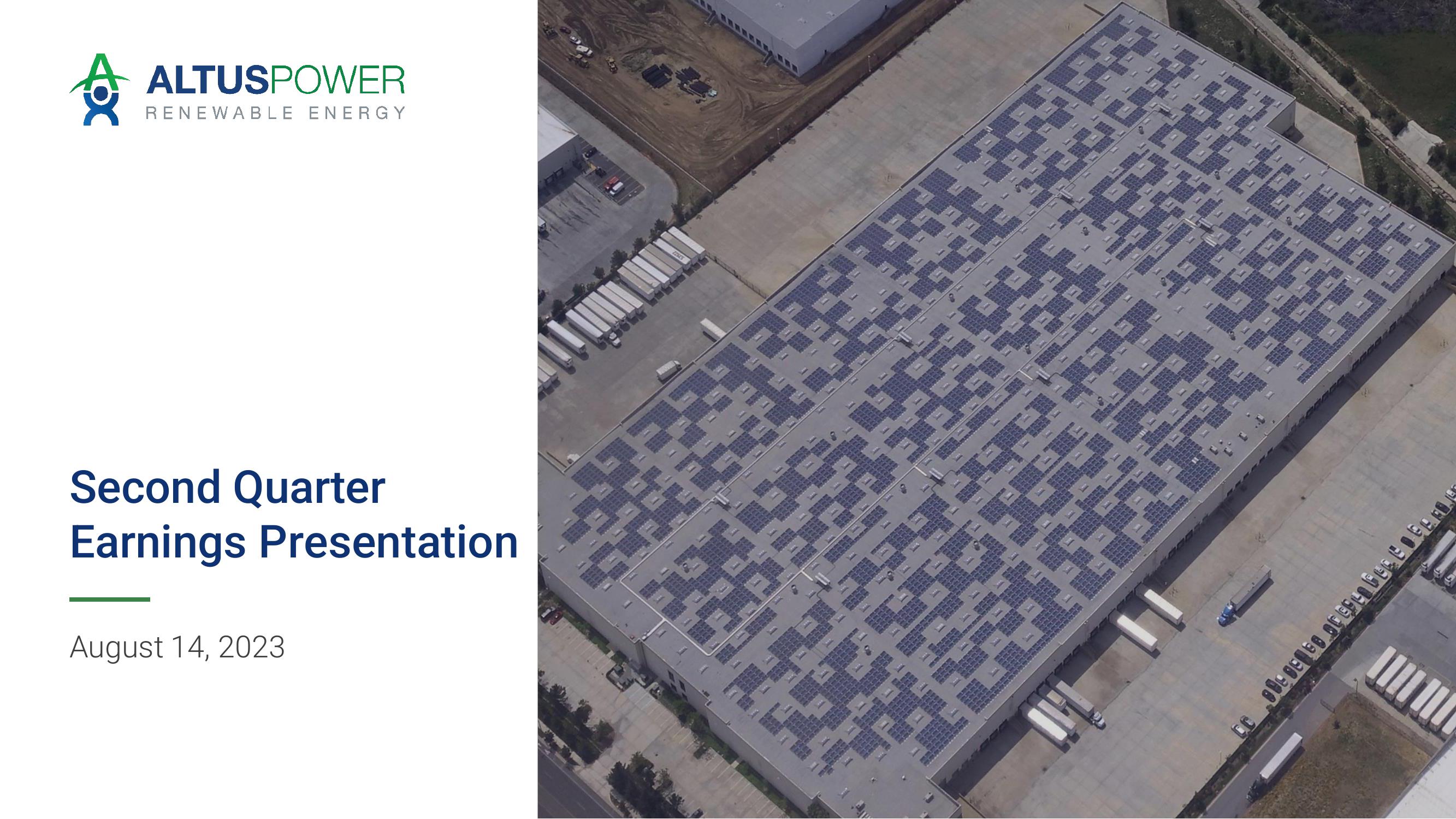 Altus Power Results Presentation Deck image