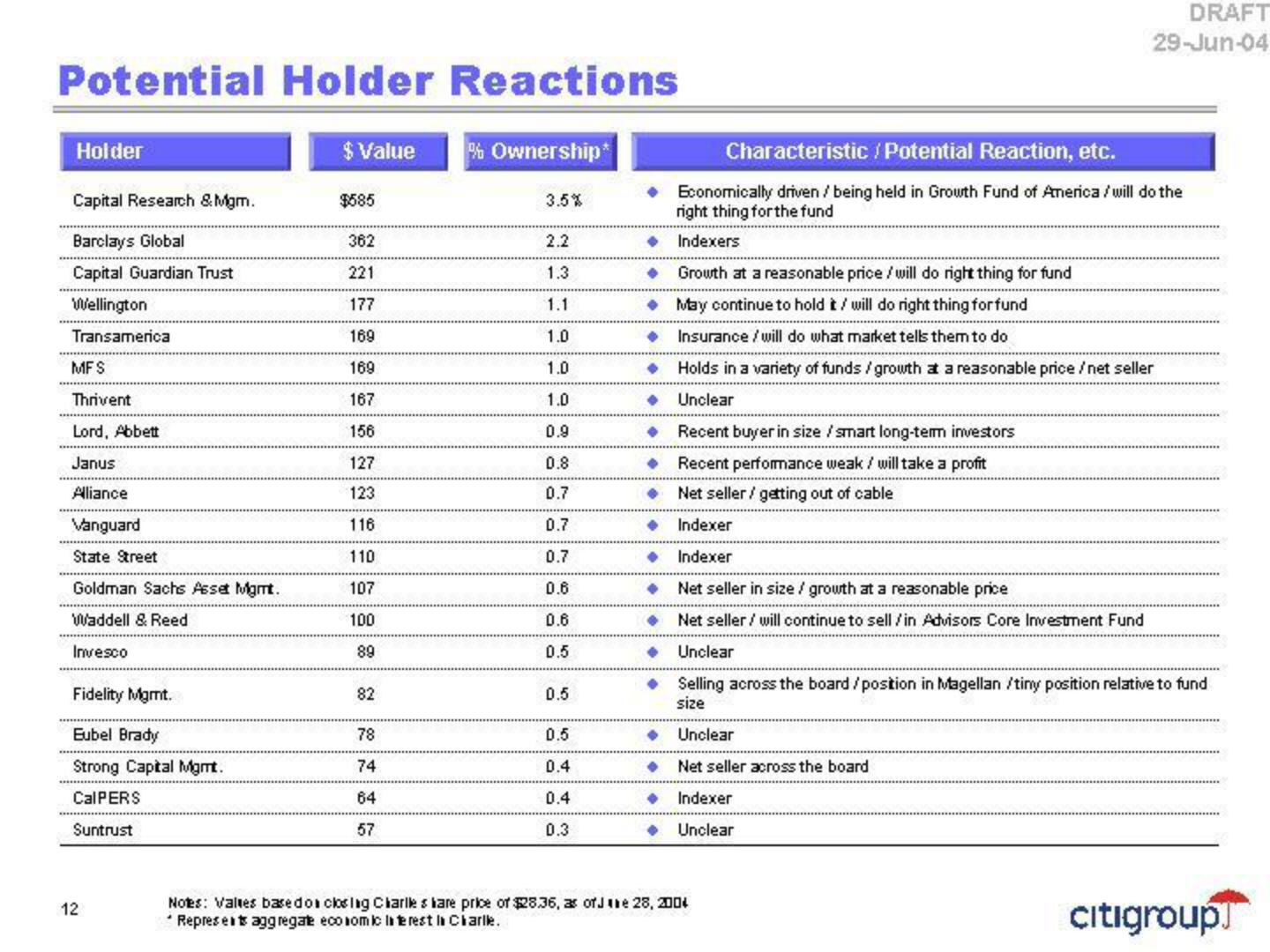 Citi Investment Banking Pitch Book slide image #14