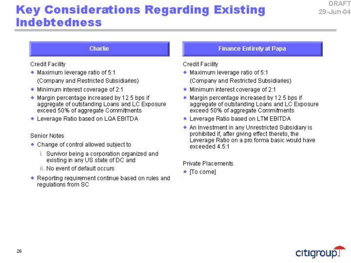 Citi Investment Banking Pitch Book slide image #30