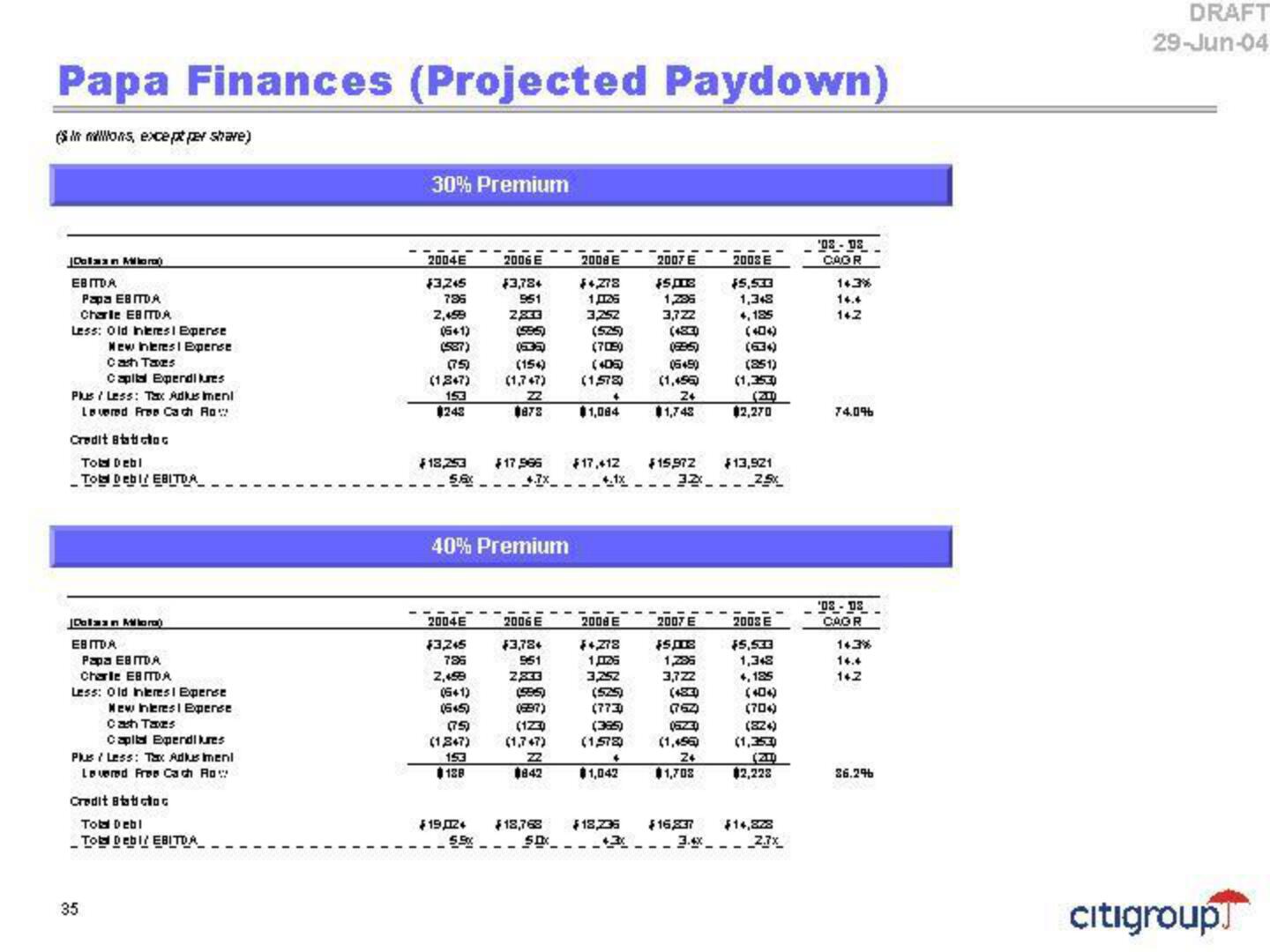 Citi Investment Banking Pitch Book slide image #39