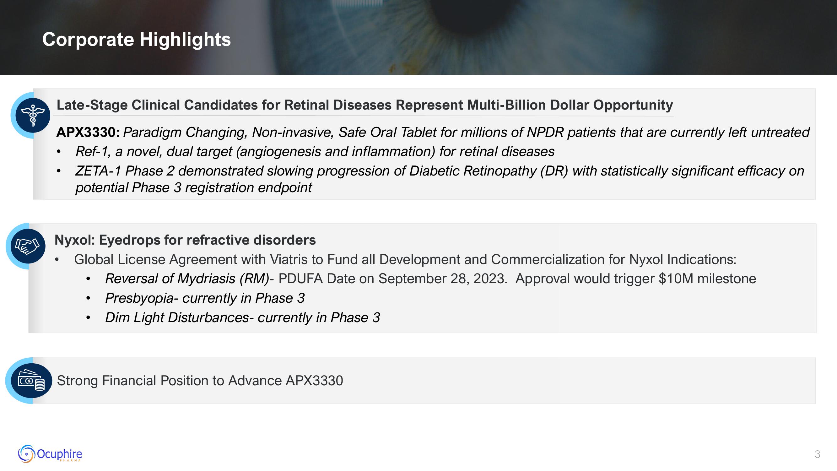 Ocuphire Pharma Investor Presentation Deck slide image #3