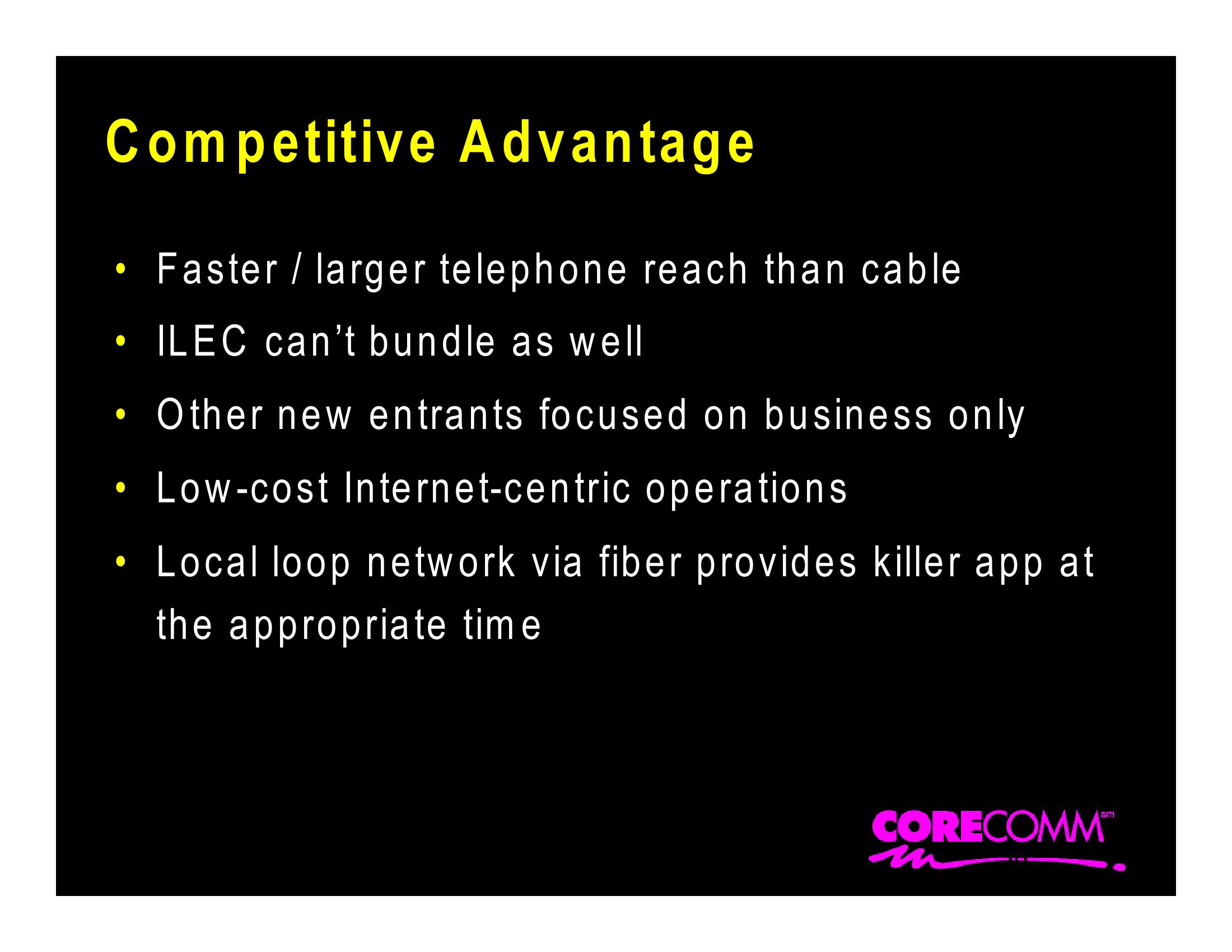 Corecomm Company Presentation slide image #6