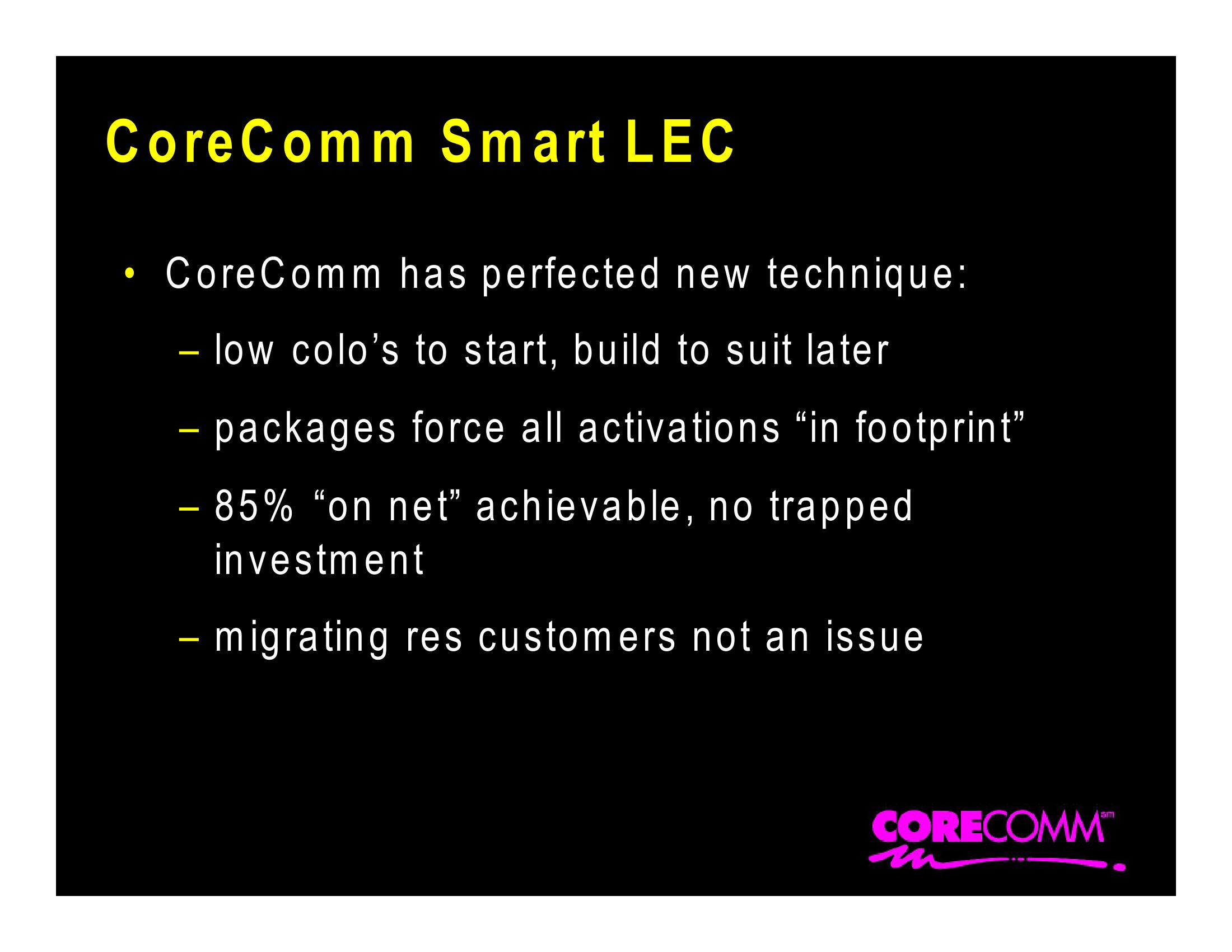 Corecomm Company Presentation slide image #7