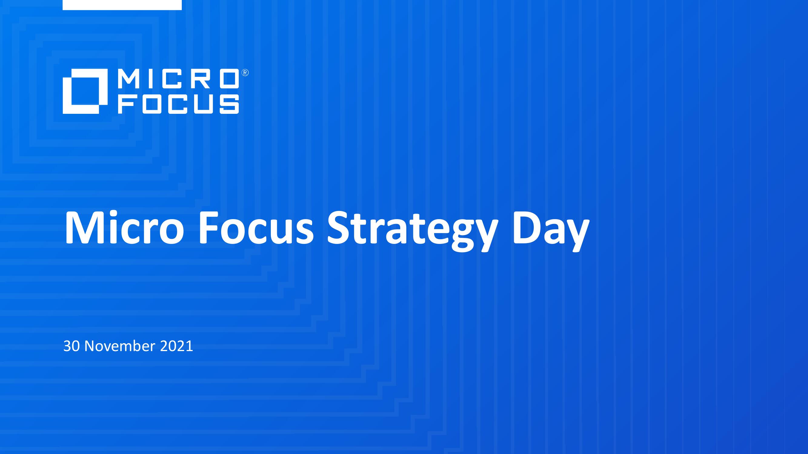 Micro Focus Investor Day Presentation Deck image