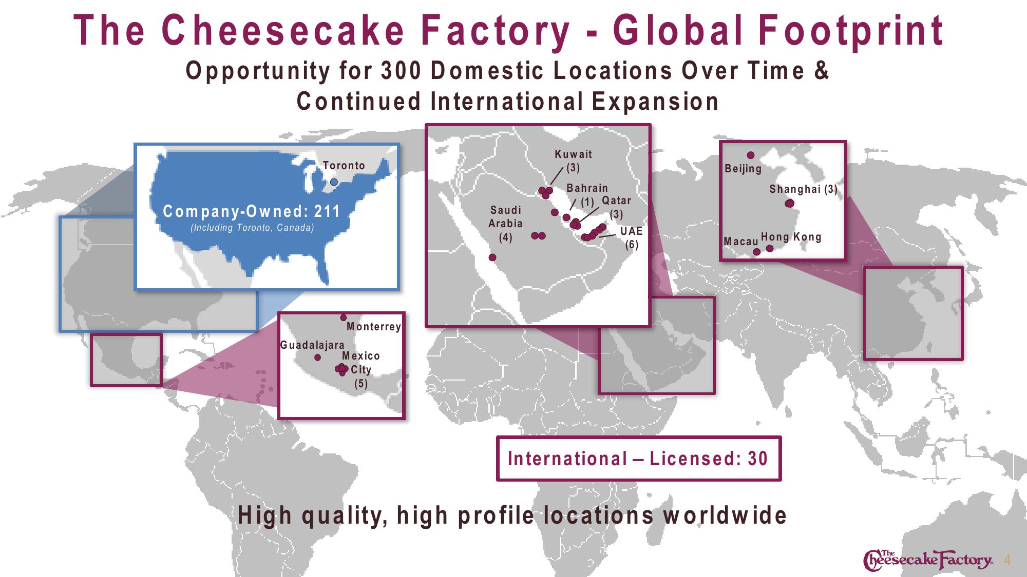 Cheesecake Factory Investor Presentation Deck slide image #4