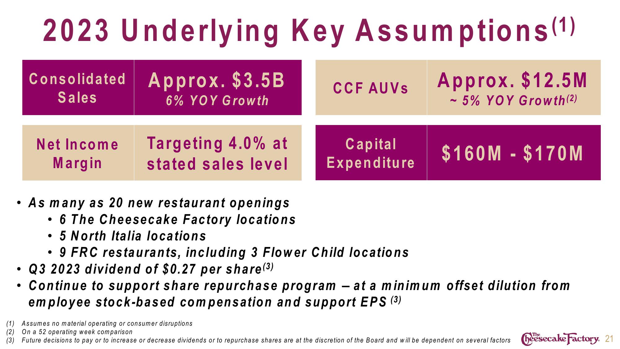 Cheesecake Factory Investor Presentation Deck slide image #21